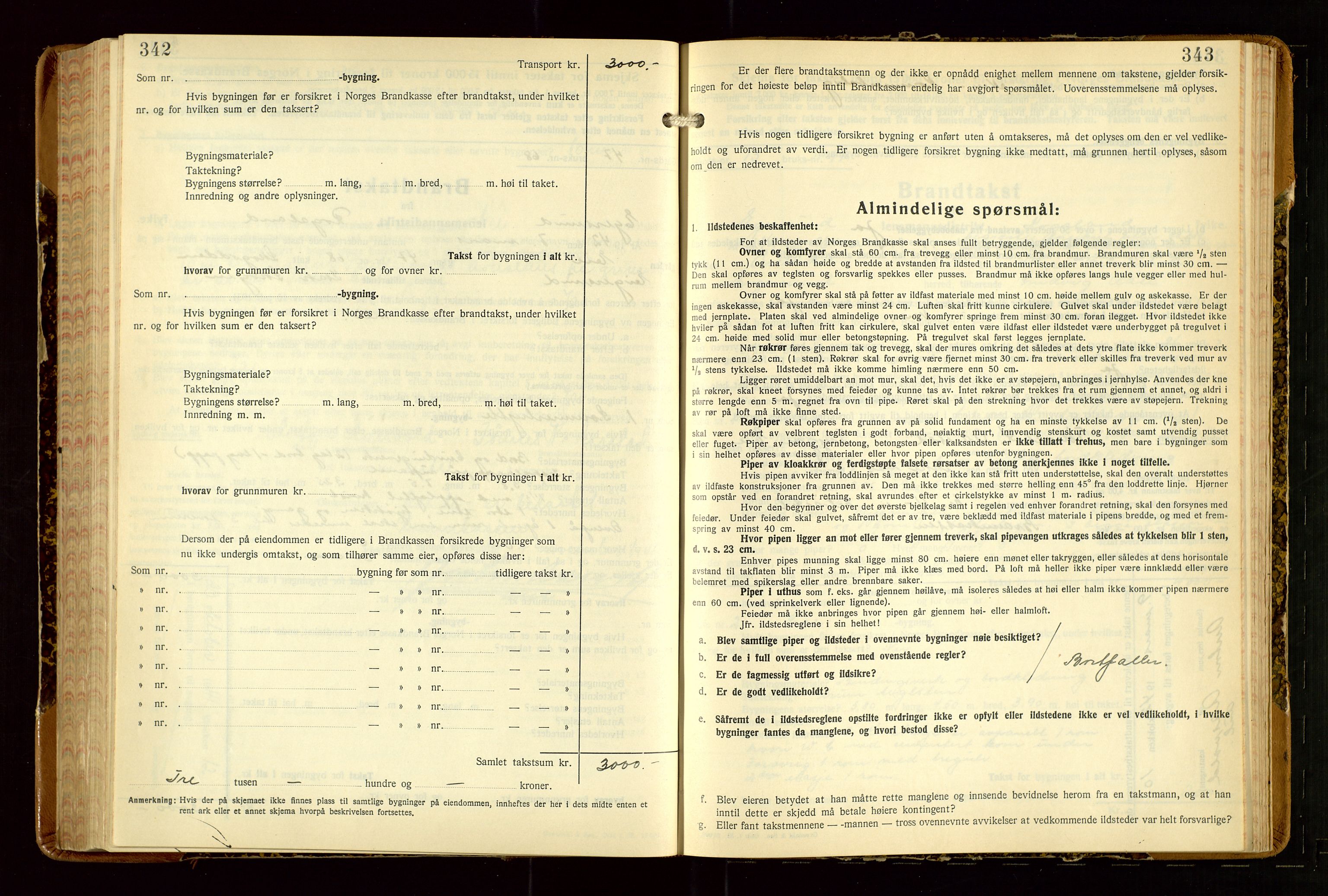 Eigersund lensmannskontor, AV/SAST-A-100171/Gob/L0007: "Brandtakstprotokoll", 1938-1955, p. 342-343