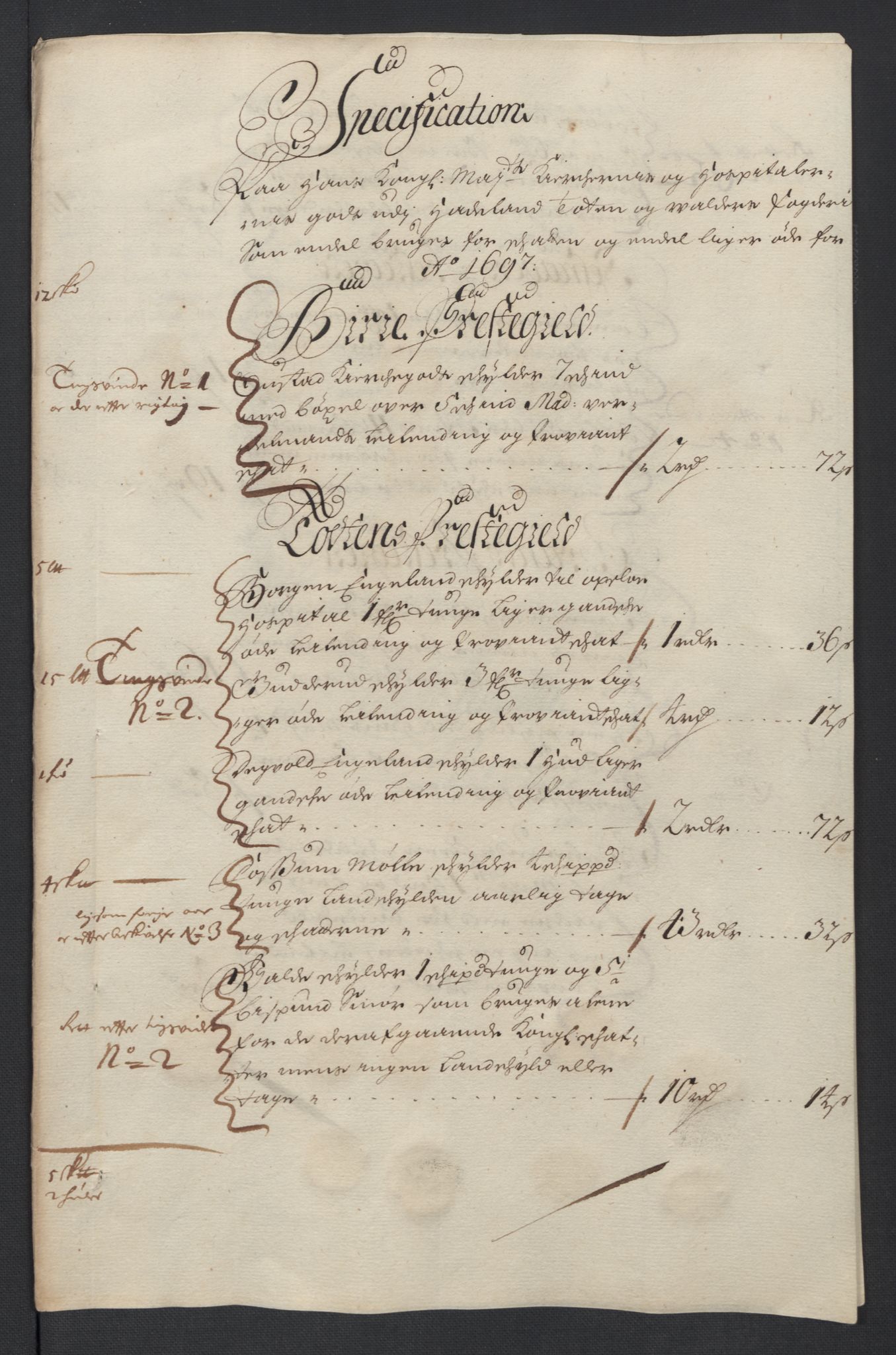 Rentekammeret inntil 1814, Reviderte regnskaper, Fogderegnskap, RA/EA-4092/R18/L1295: Fogderegnskap Hadeland, Toten og Valdres, 1697, p. 237