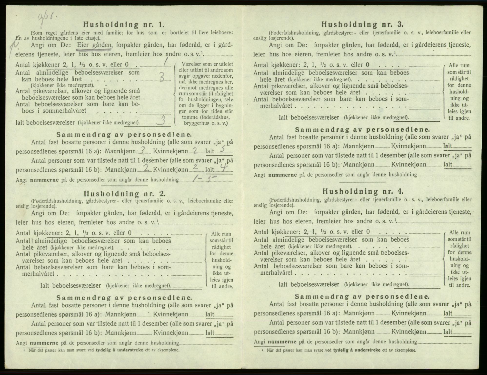 SAB, 1920 census for Sveio, 1920, p. 390