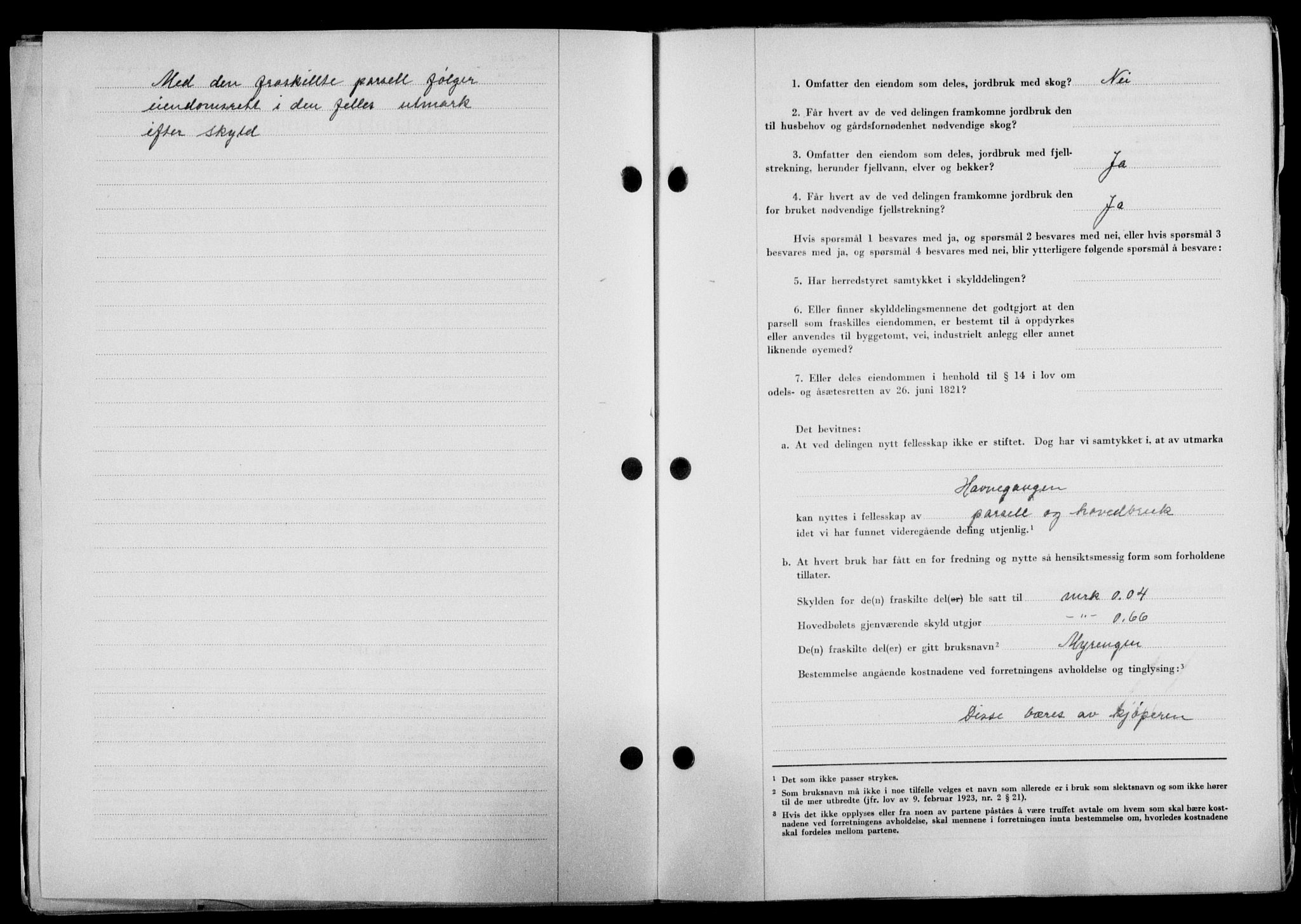 Lofoten sorenskriveri, SAT/A-0017/1/2/2C/L0016a: Mortgage book no. 16a, 1947-1947, Diary no: : 1520/1947