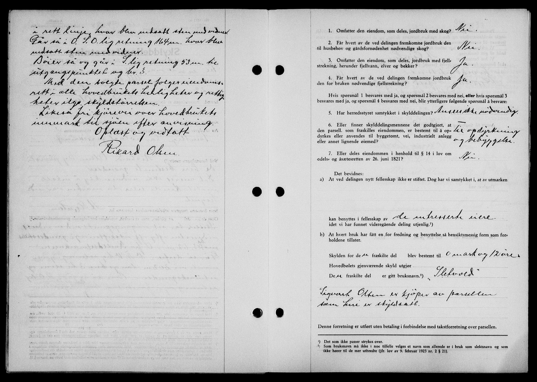 Lofoten sorenskriveri, SAT/A-0017/1/2/2C/L0004a: Mortgage book no. 4a, 1938-1938, Diary no: : 1993/1938