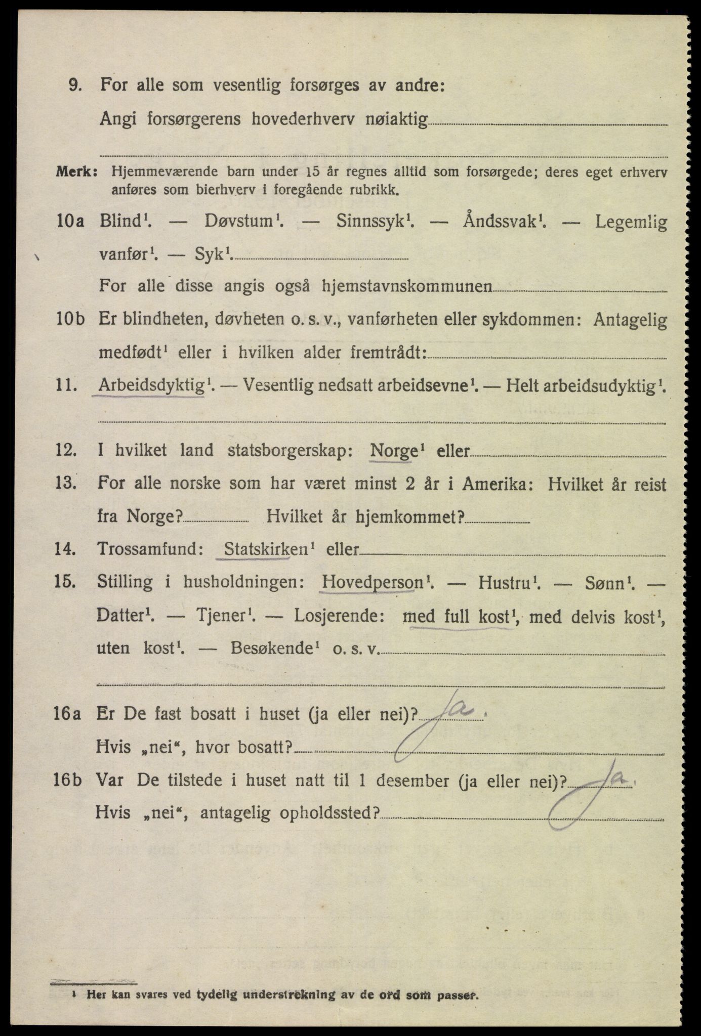 SAK, 1920 census for Kvinesdal, 1920, p. 1358