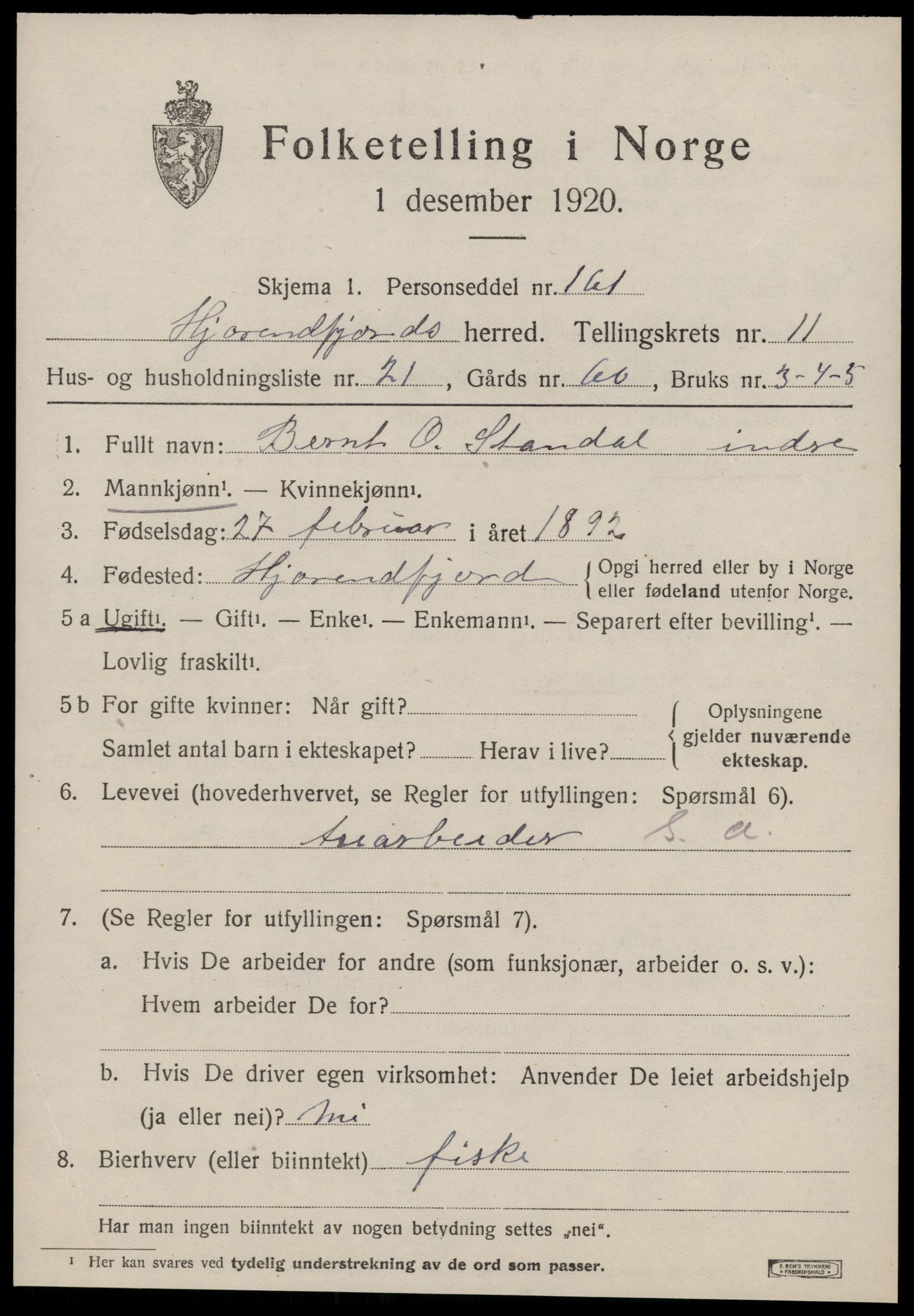 SAT, 1920 census for Hjørundfjord, 1920, p. 4475