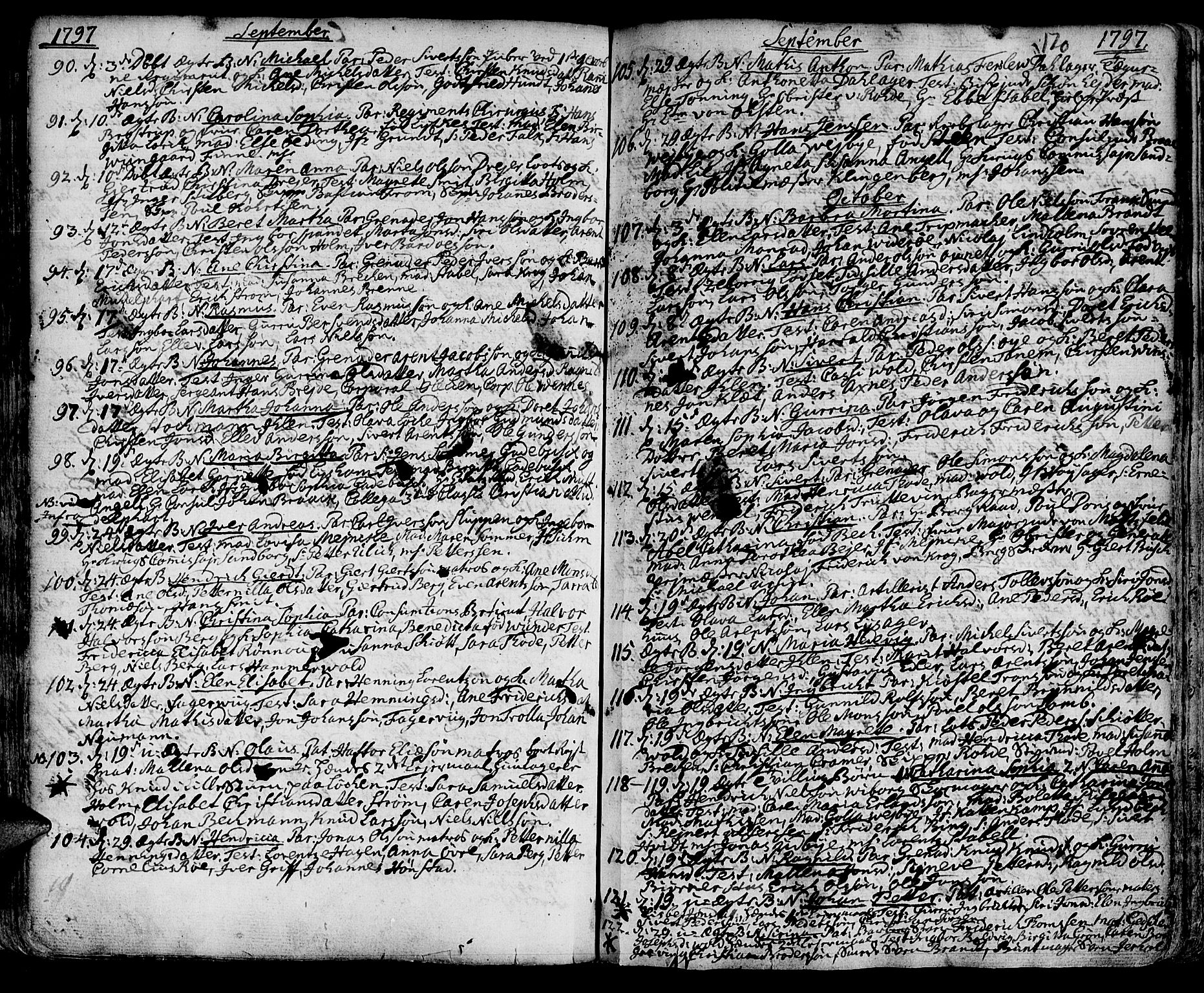 Ministerialprotokoller, klokkerbøker og fødselsregistre - Sør-Trøndelag, SAT/A-1456/601/L0039: Parish register (official) no. 601A07, 1770-1819, p. 120