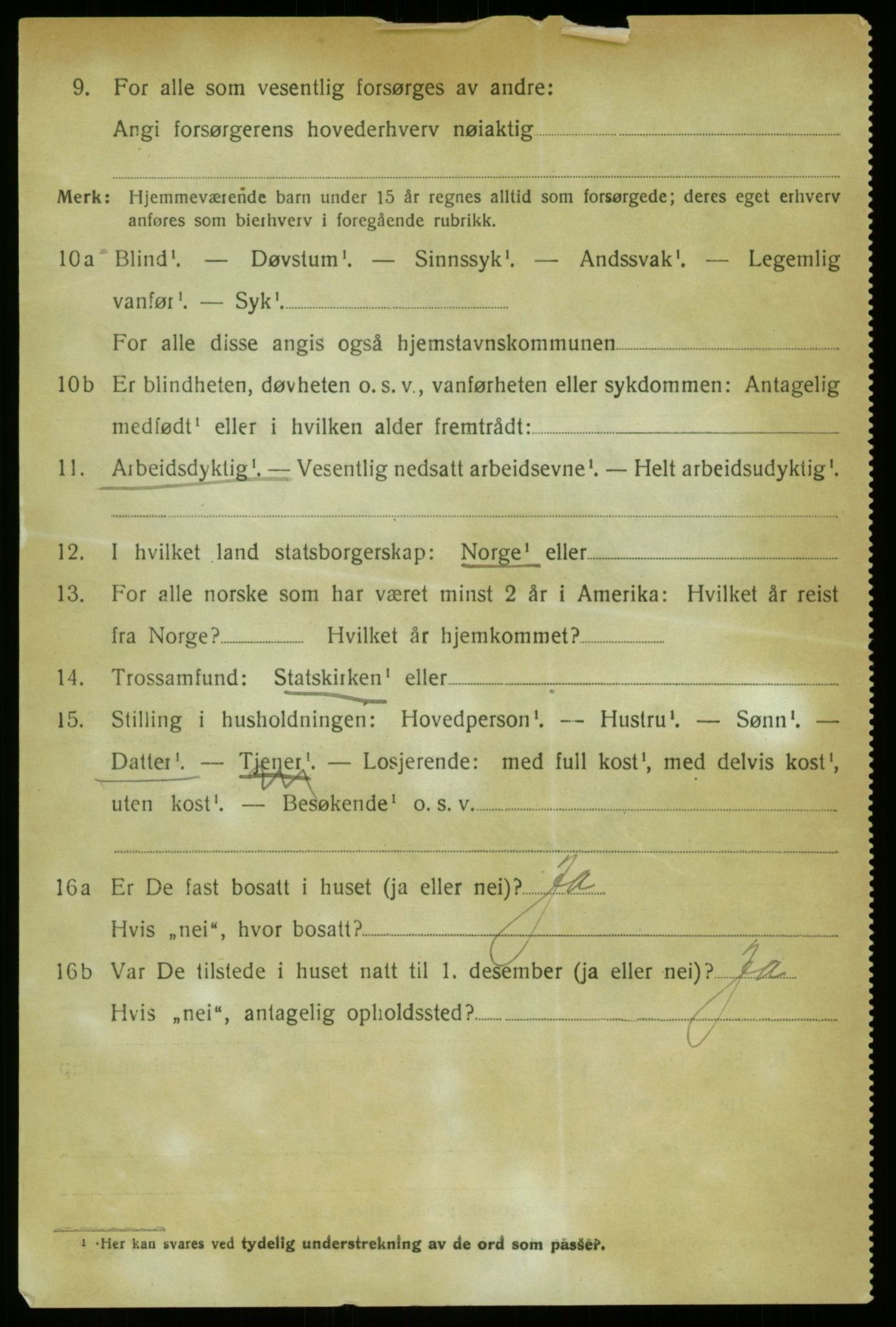 SAB, 1920 census for Lærdal, 1920, p. 4351