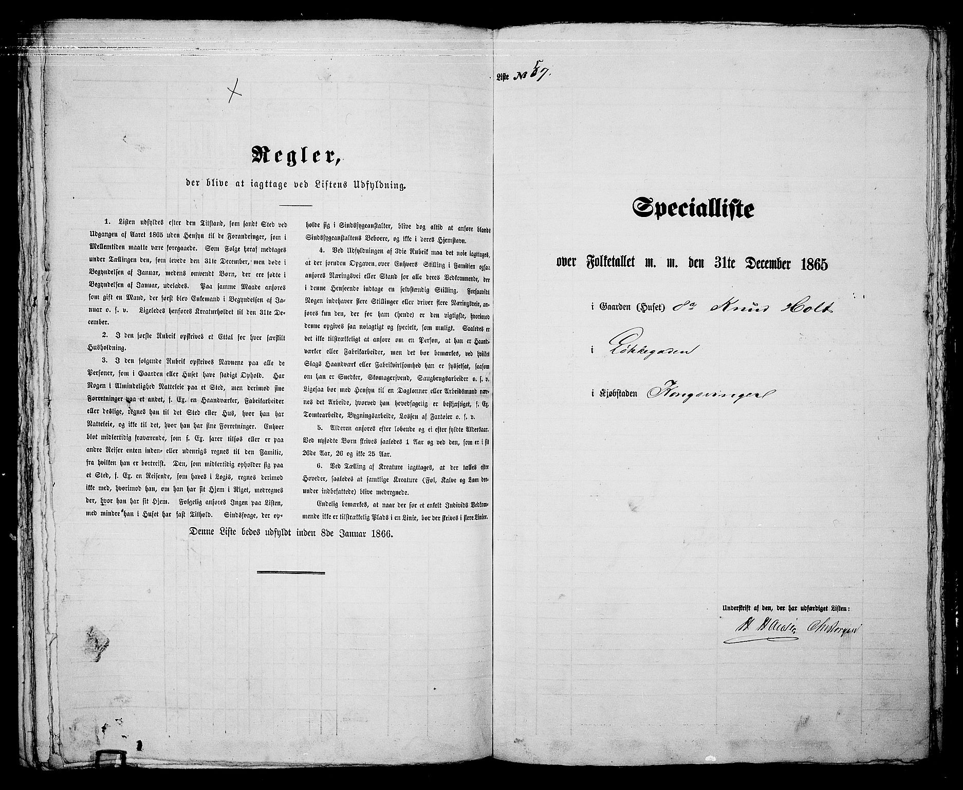 RA, 1865 census for Vinger/Kongsvinger, 1865, p. 125