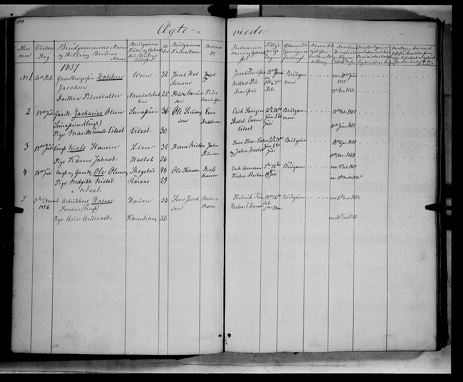 Kvikne prestekontor, SAH/PREST-064/H/Ha/Haa/L0005: Parish register (official) no. 5, 1841-1862, p. 109