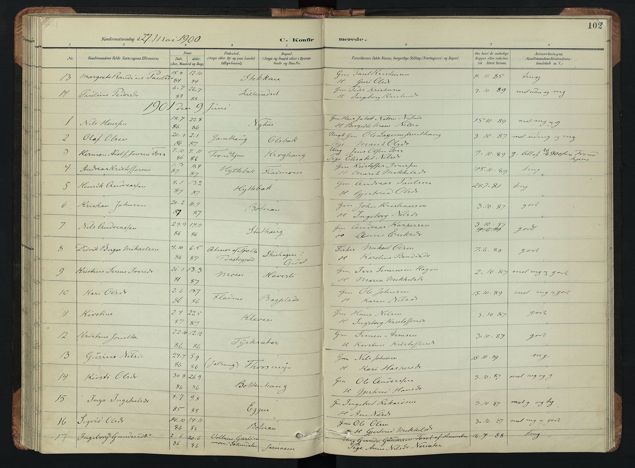 Kvikne prestekontor, SAH/PREST-064/H/Ha/Hab/L0002: Parish register (copy) no. 2, 1859-1901, p. 102