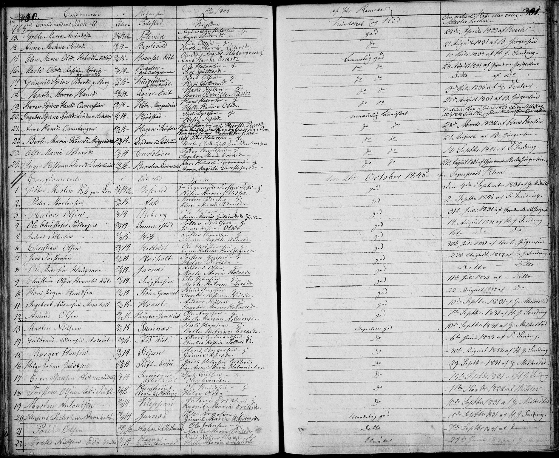 Sandsvær kirkebøker, AV/SAKO-A-244/F/Fa/L0005: Parish register (official) no. I 5, 1840-1856, p. 330-331