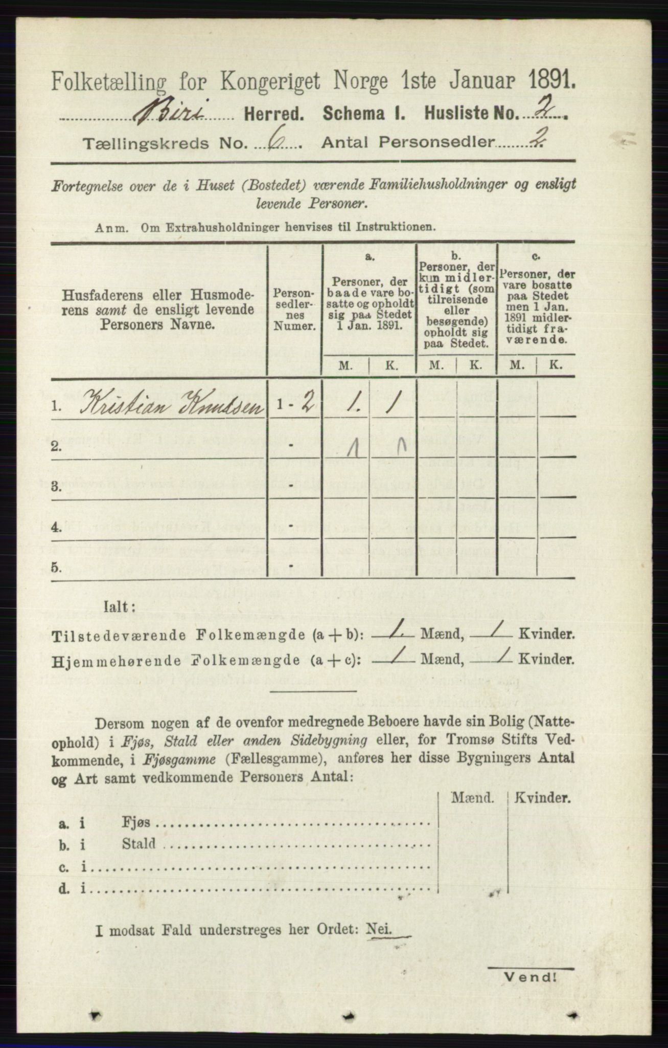 RA, 1891 census for 0525 Biri, 1891, p. 2087