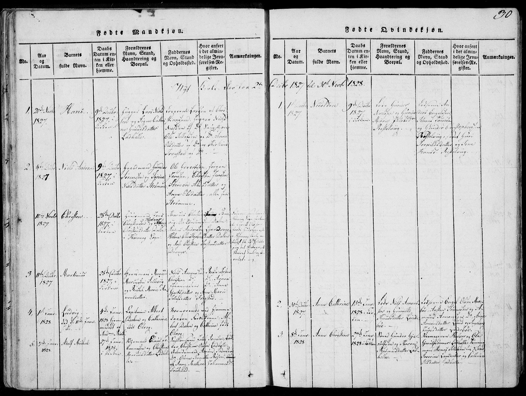 Oddernes sokneprestkontor, AV/SAK-1111-0033/F/Fa/Faa/L0005: Parish register (official) no. A 5, 1820-1838, p. 30