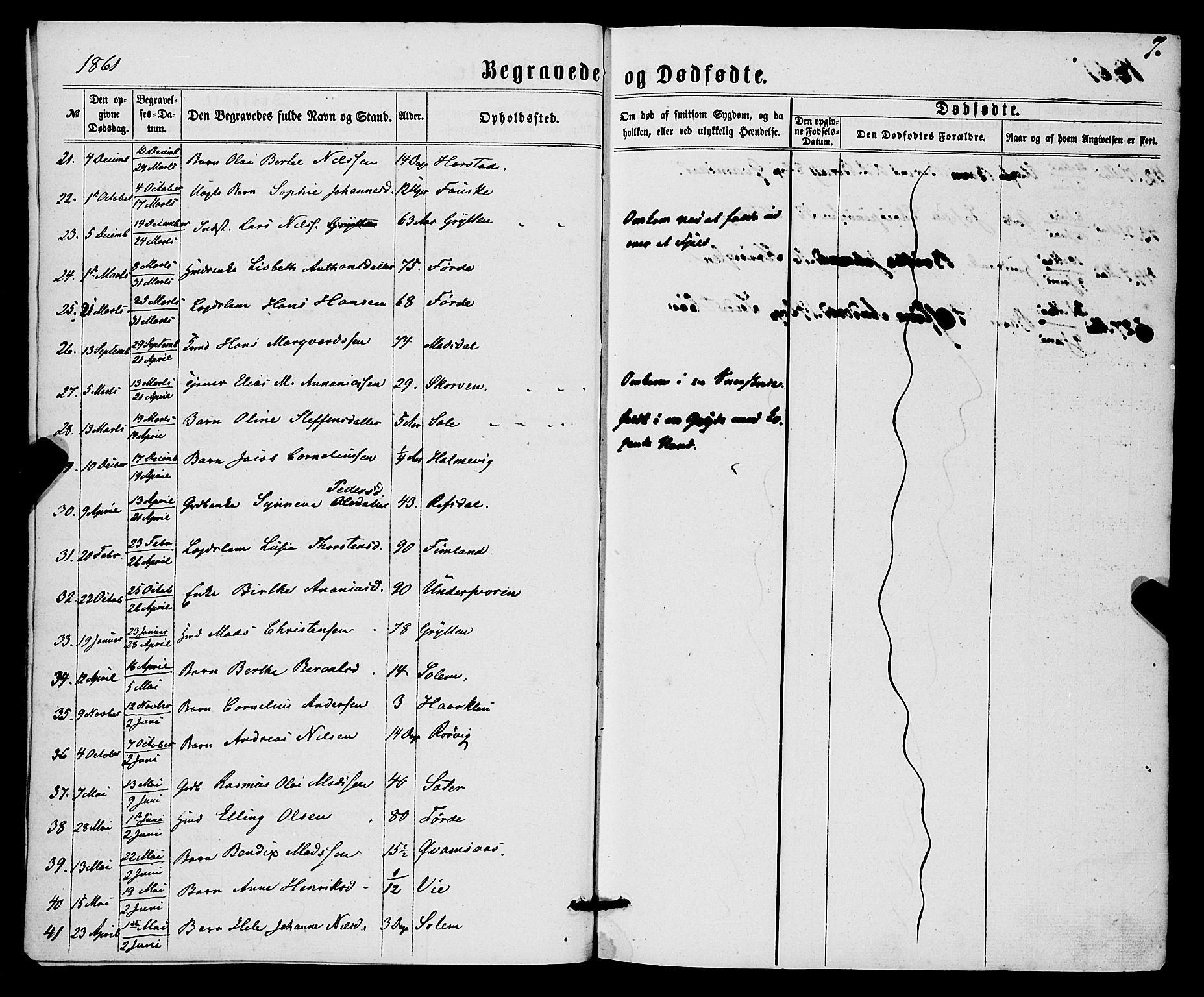 Førde sokneprestembete, SAB/A-79901/H/Haa/Haaa/L0010: Parish register (official) no. A 10, 1861-1876, p. 7