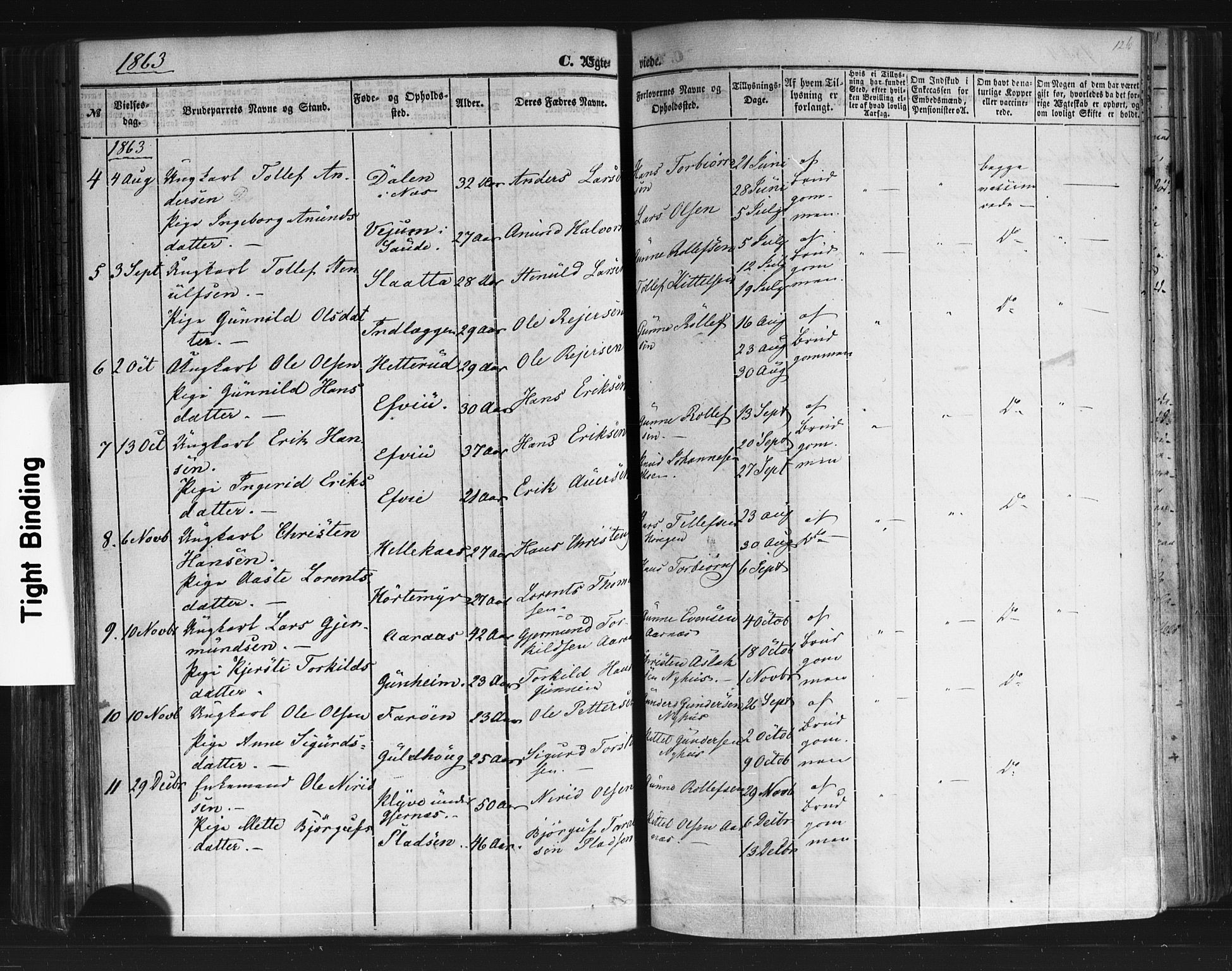 Sauherad kirkebøker, AV/SAKO-A-298/F/Fb/L0001: Parish register (official) no. II 1, 1851-1877, p. 126