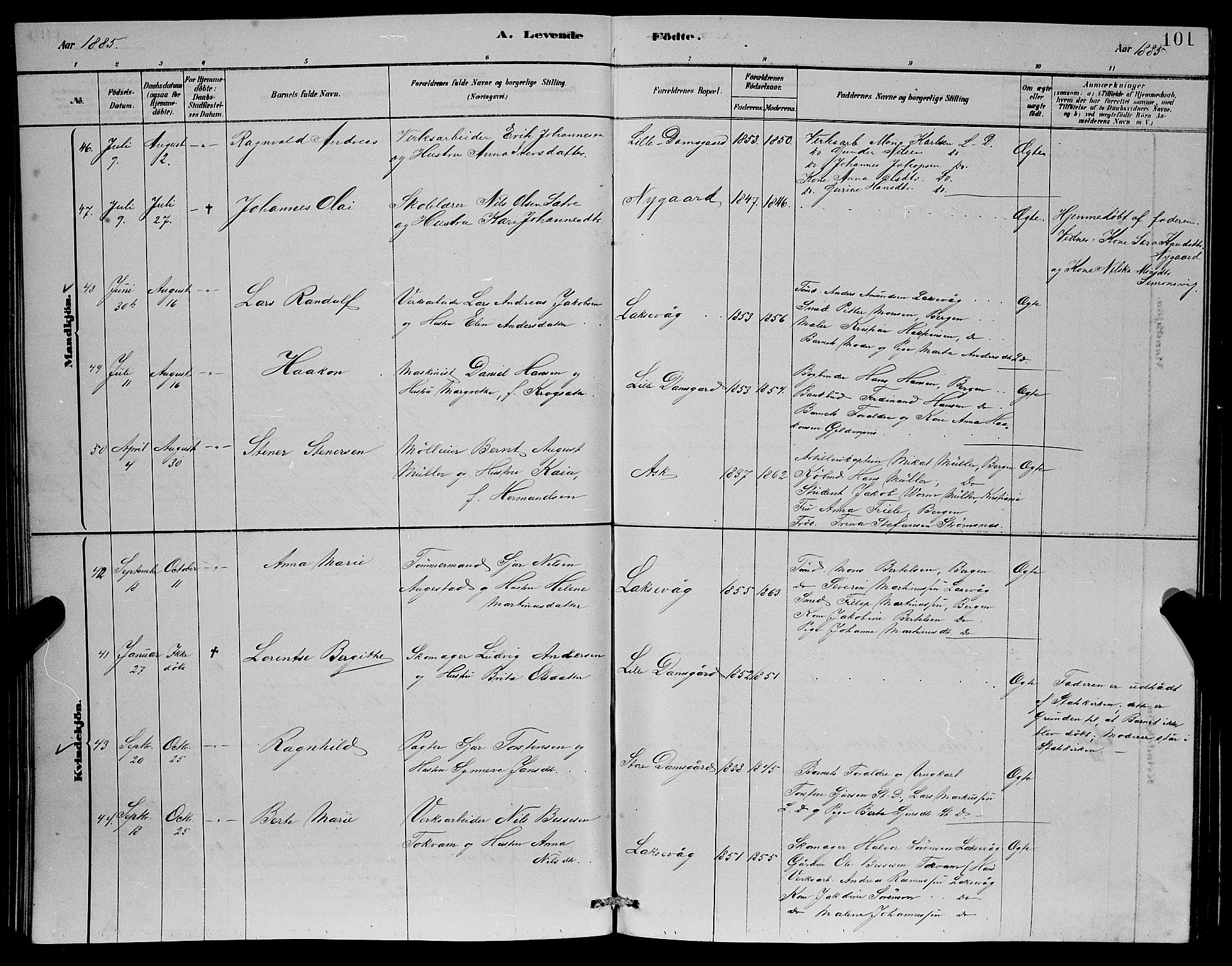 Laksevåg Sokneprestembete, AV/SAB-A-76501/H/Ha/Hab/Haba/L0002: Parish register (copy) no. A 2, 1877-1887, p. 101