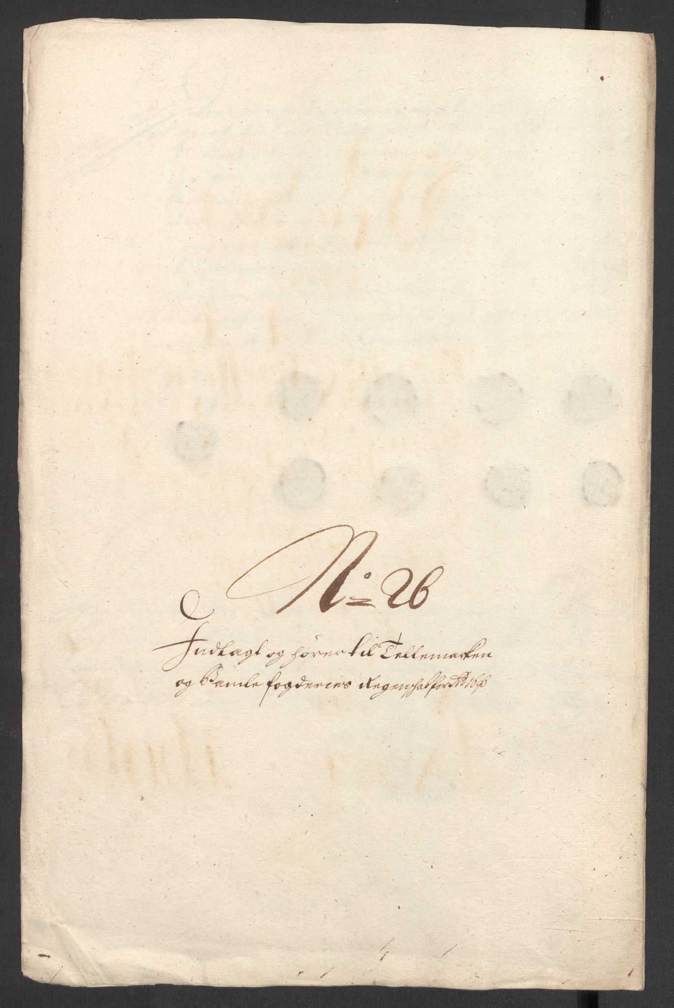 Rentekammeret inntil 1814, Reviderte regnskaper, Fogderegnskap, RA/EA-4092/R36/L2095: Fogderegnskap Øvre og Nedre Telemark og Bamble, 1696, p. 238