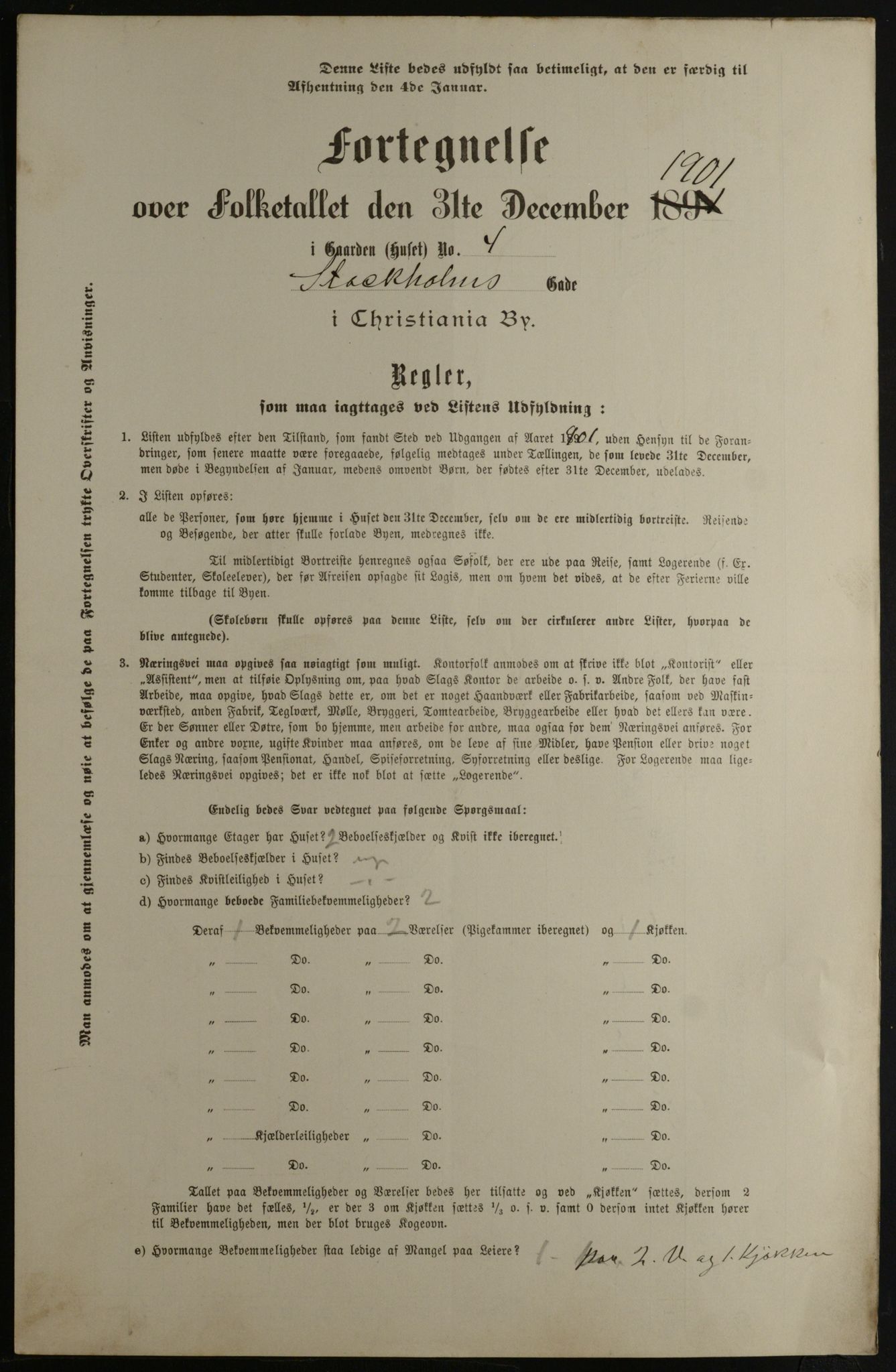 OBA, Municipal Census 1901 for Kristiania, 1901, p. 15684