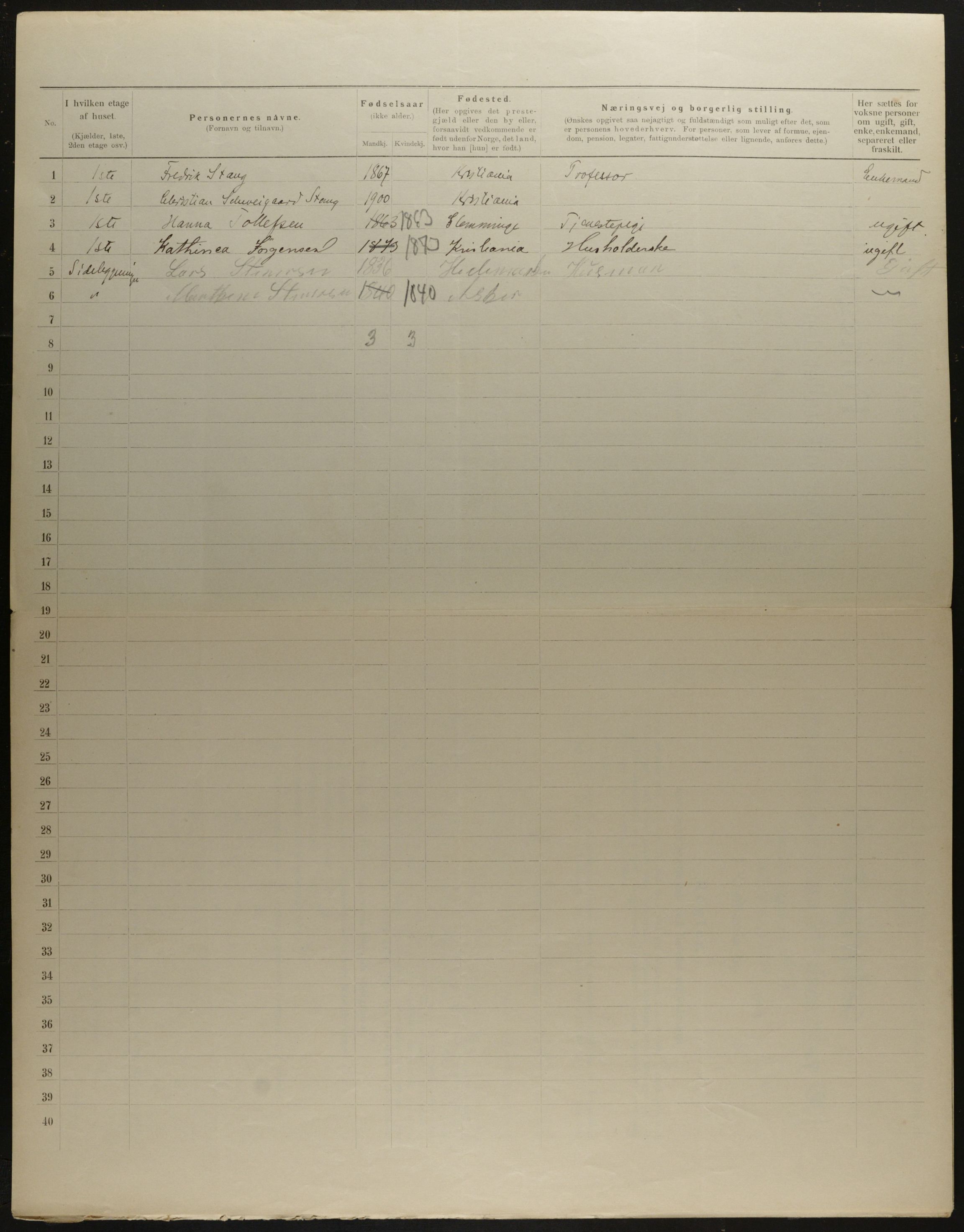 OBA, Municipal Census 1901 for Kristiania, 1901, p. 10946