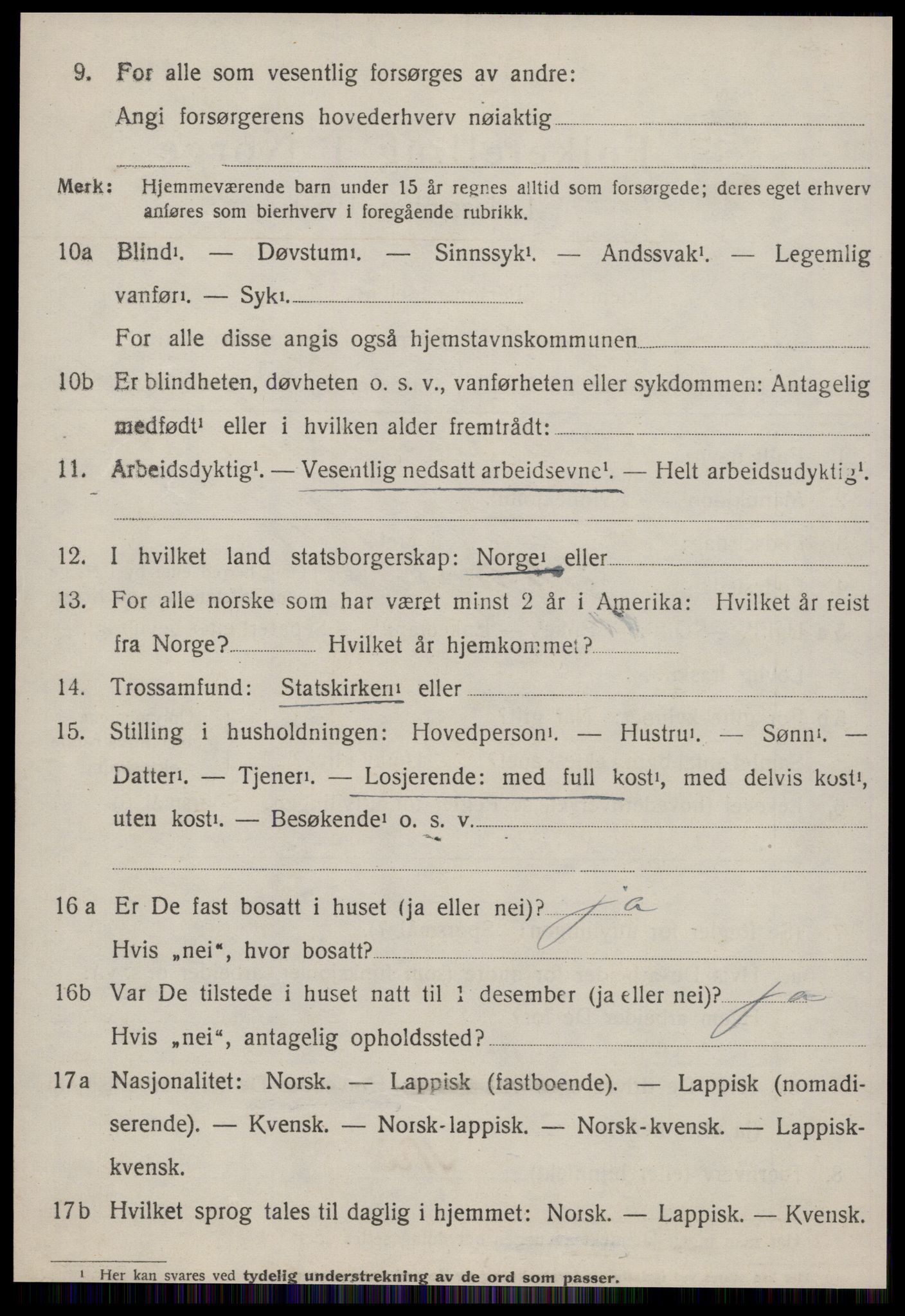 SAT, 1920 census for Singsås, 1920, p. 4022