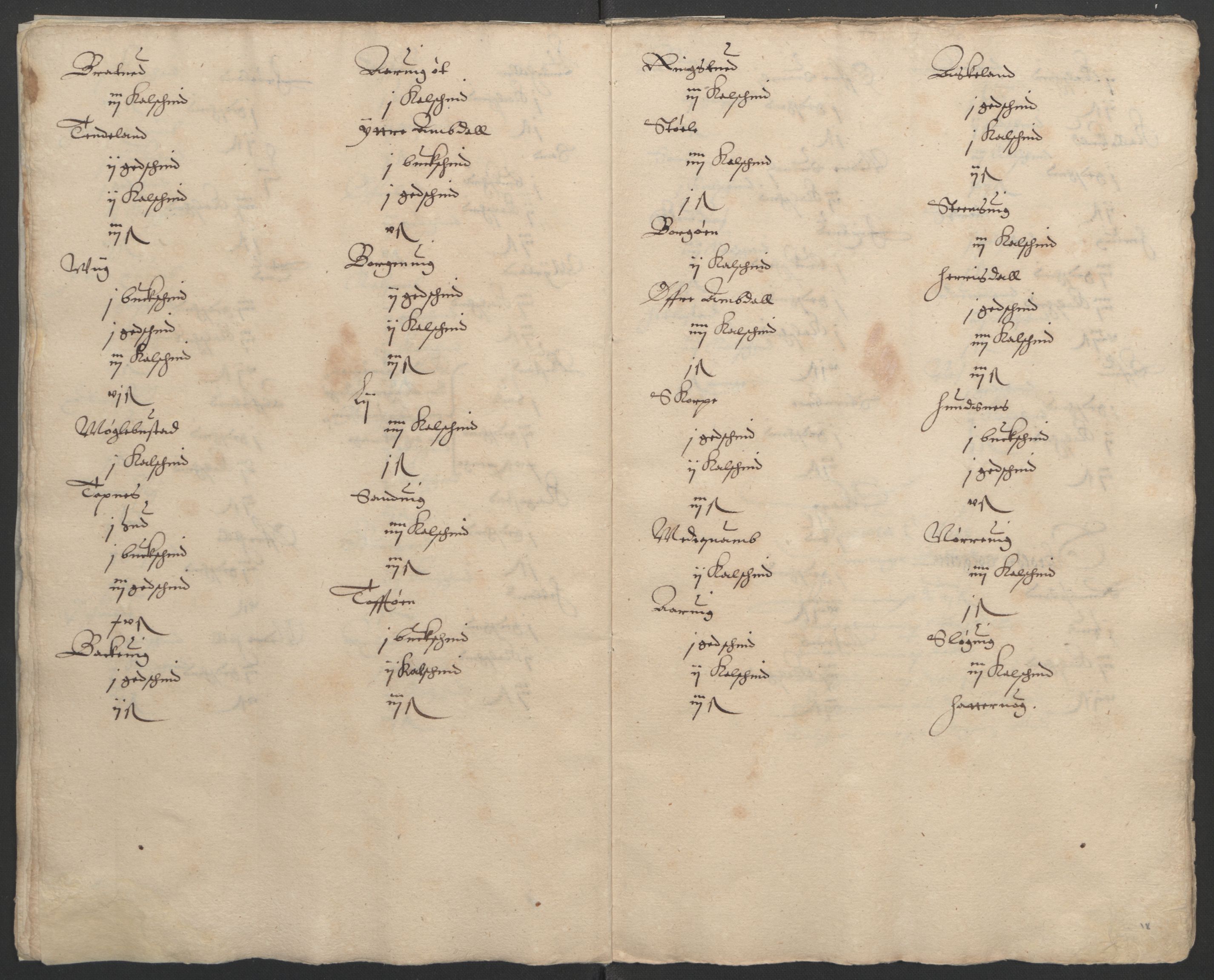 Stattholderembetet 1572-1771, AV/RA-EA-2870/Ek/L0002/0003: Jordebøker til utlikning av garnisonsskatt 1624-1626: / Jordebøker for Stavanger len, 1624-1626, p. 20