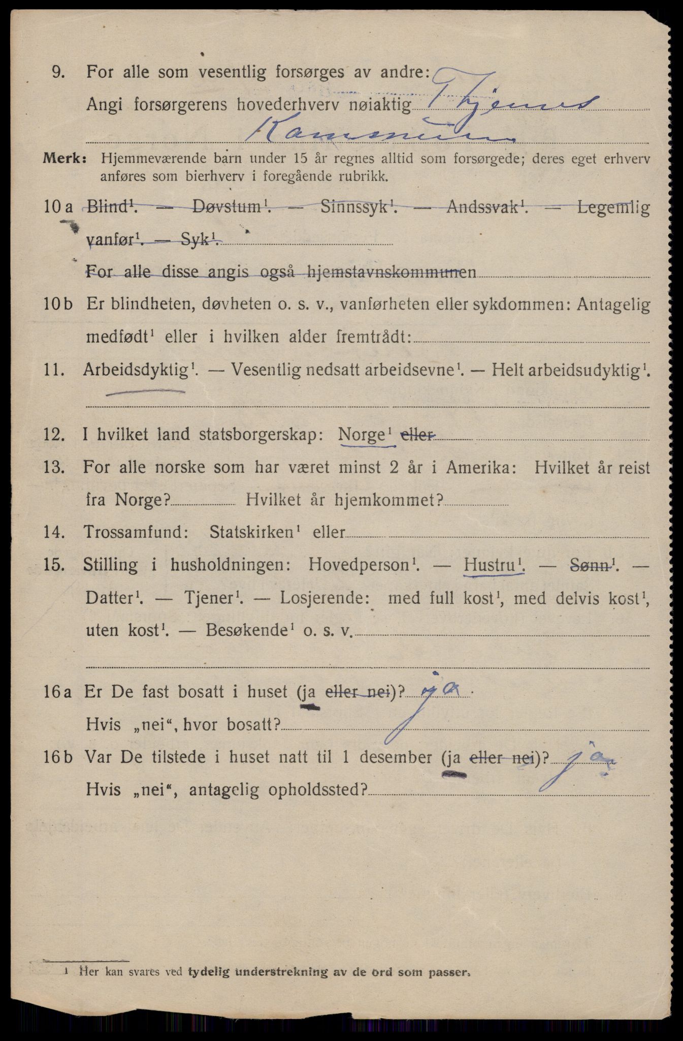 SAT, 1920 census for Trondheim, 1920, p. 137941