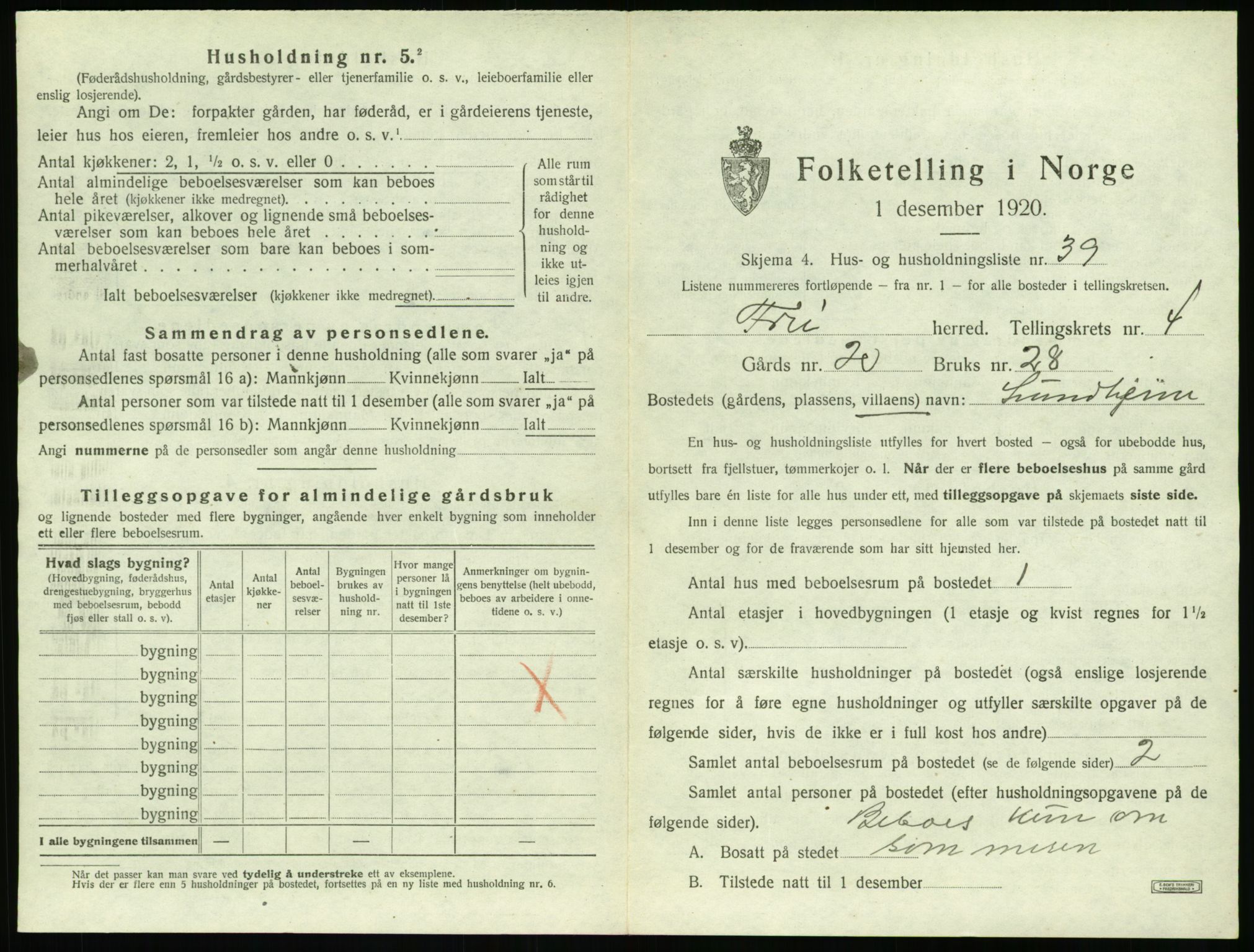 SAT, 1920 census for Frei, 1920, p. 403