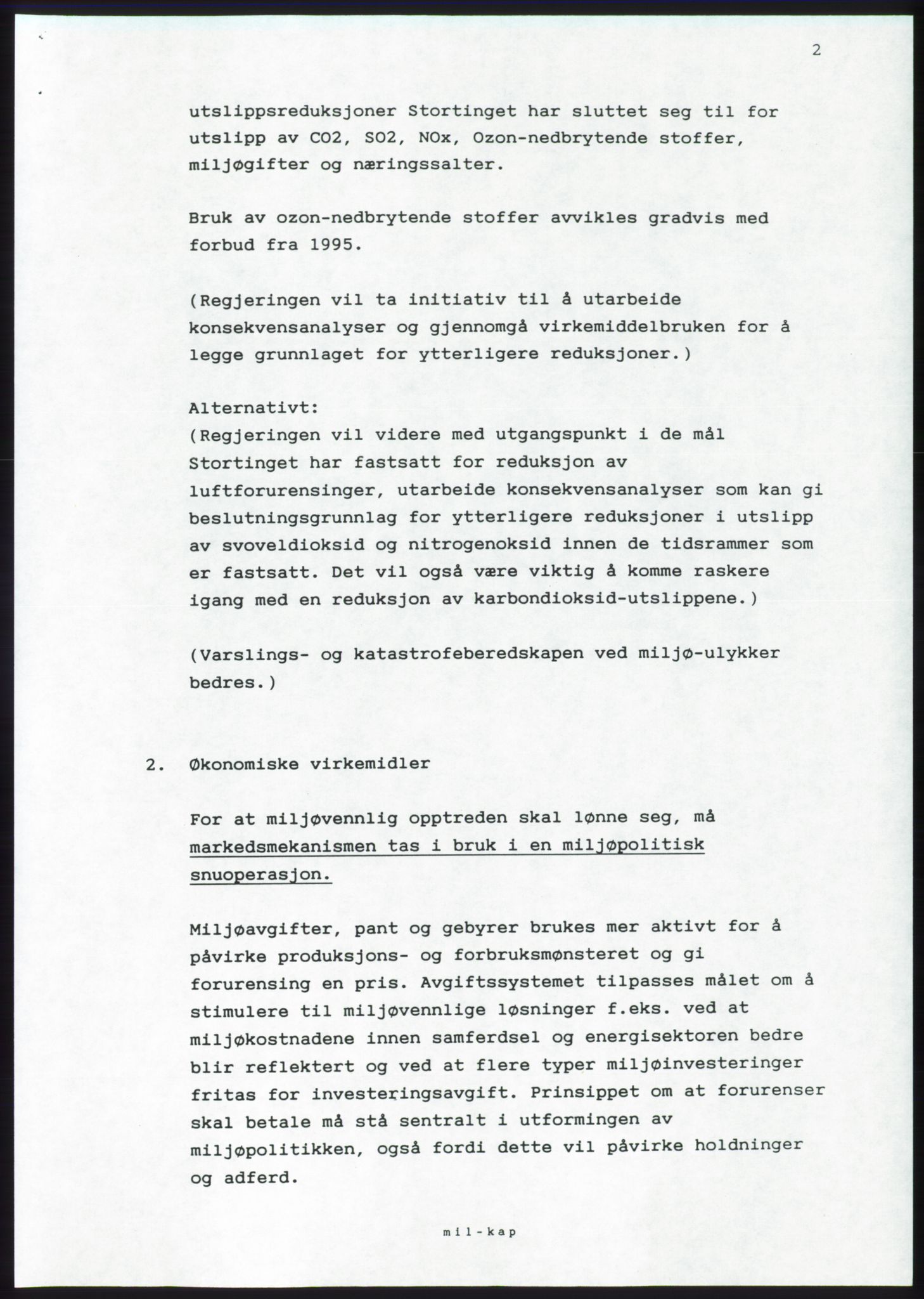 Forhandlingsmøtene 1989 mellom Høyre, KrF og Senterpartiet om dannelse av regjering, AV/RA-PA-0697/A/L0001: Forhandlingsprotokoll med vedlegg, 1989, p. 447