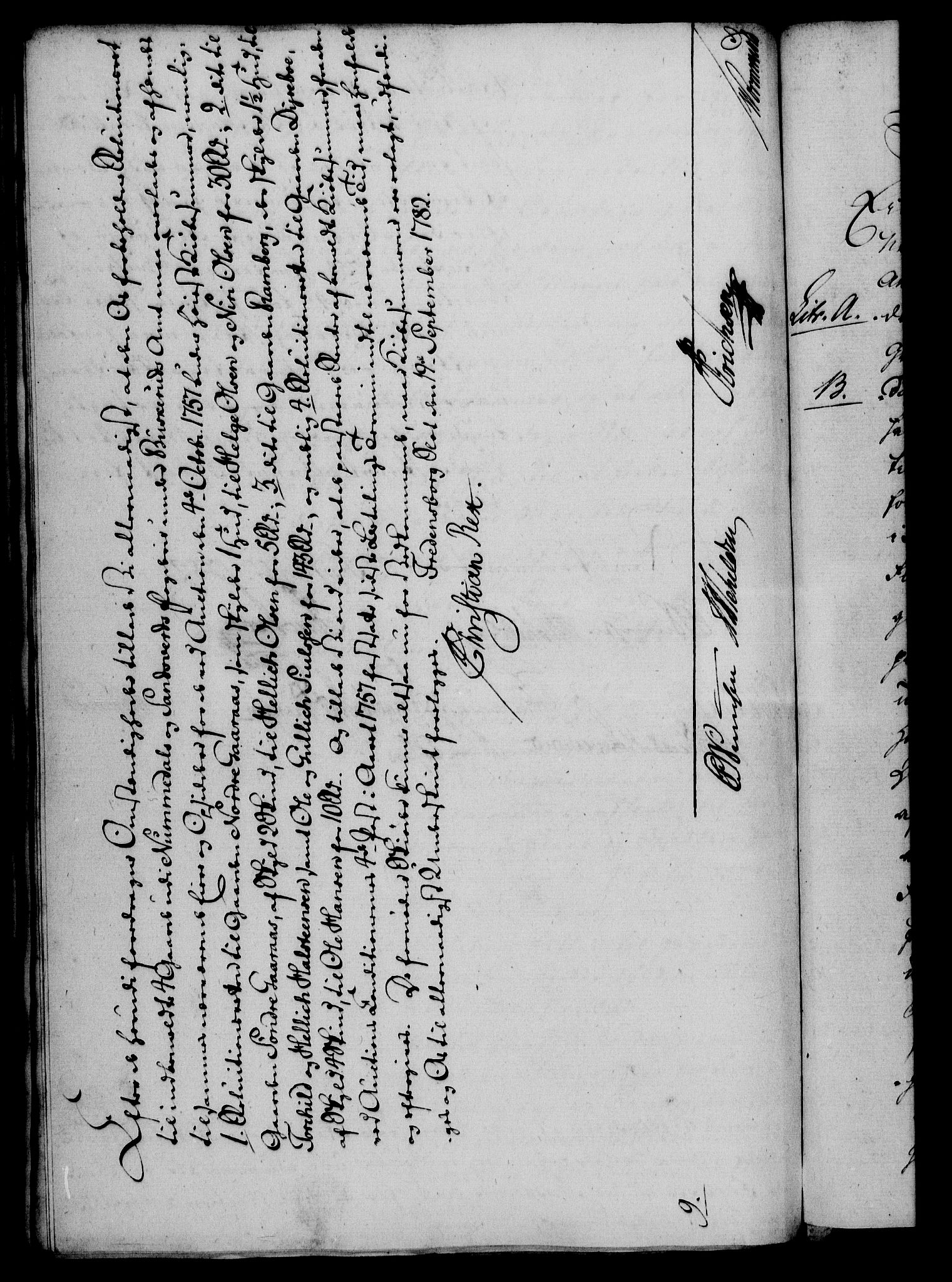 Rentekammeret, Kammerkanselliet, RA/EA-3111/G/Gf/Gfa/L0064: Norsk relasjons- og resolusjonsprotokoll (merket RK 52.64), 1782, p. 499