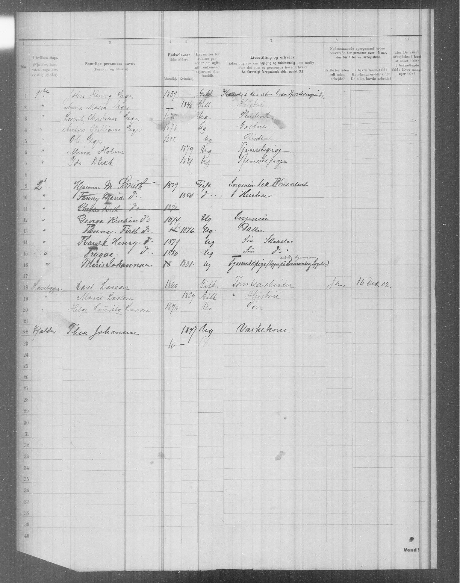 OBA, Municipal Census 1902 for Kristiania, 1902, p. 4685