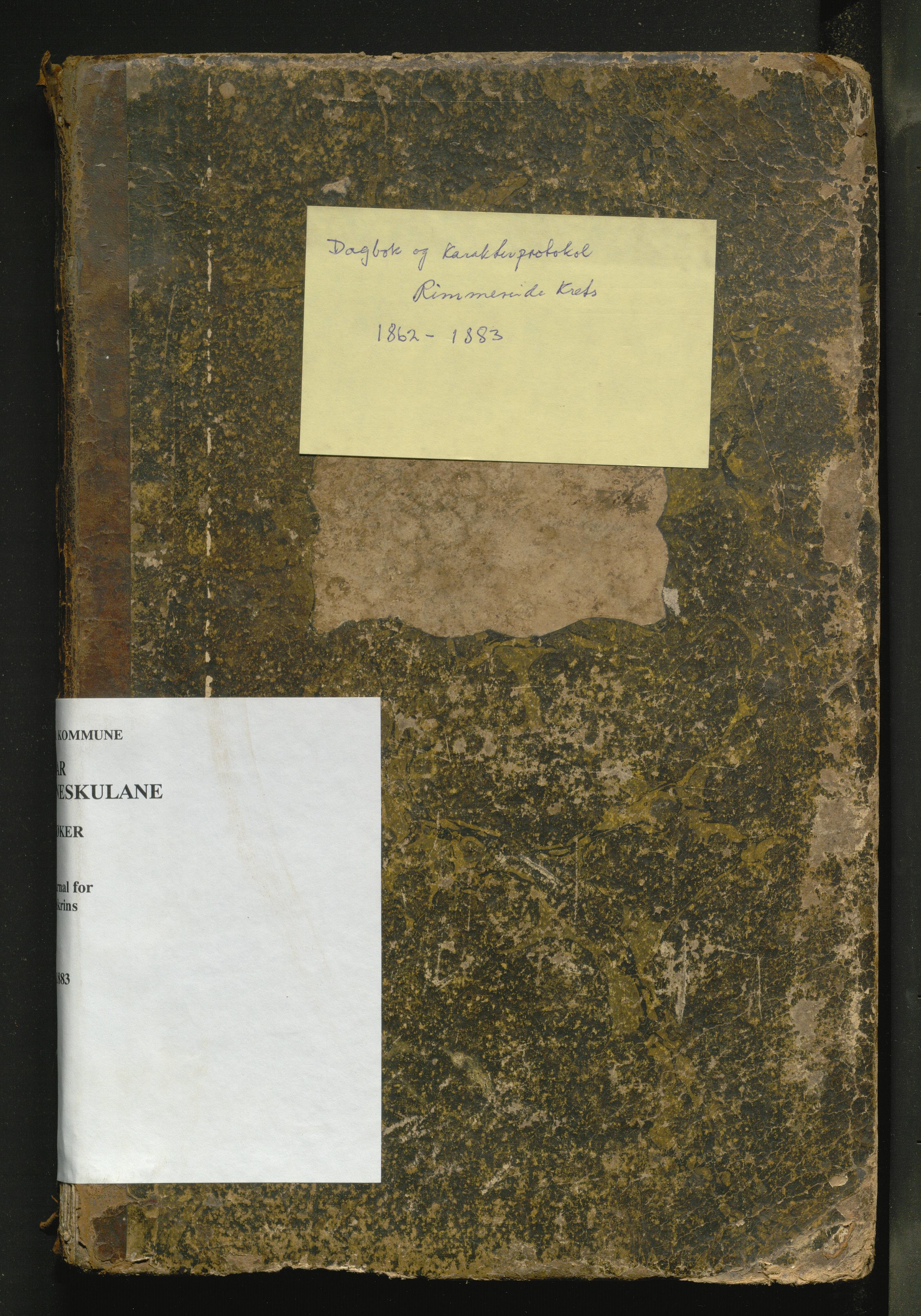 Fitjar kommune. Barneskulane, IKAH/1222-231/G/Ga/L0006: Dagsjournal for læraren i Fitje prestegjeld dagbok m/ karakterar for kvar veke 4. skulekrins, Rimbereid, 1862-1883