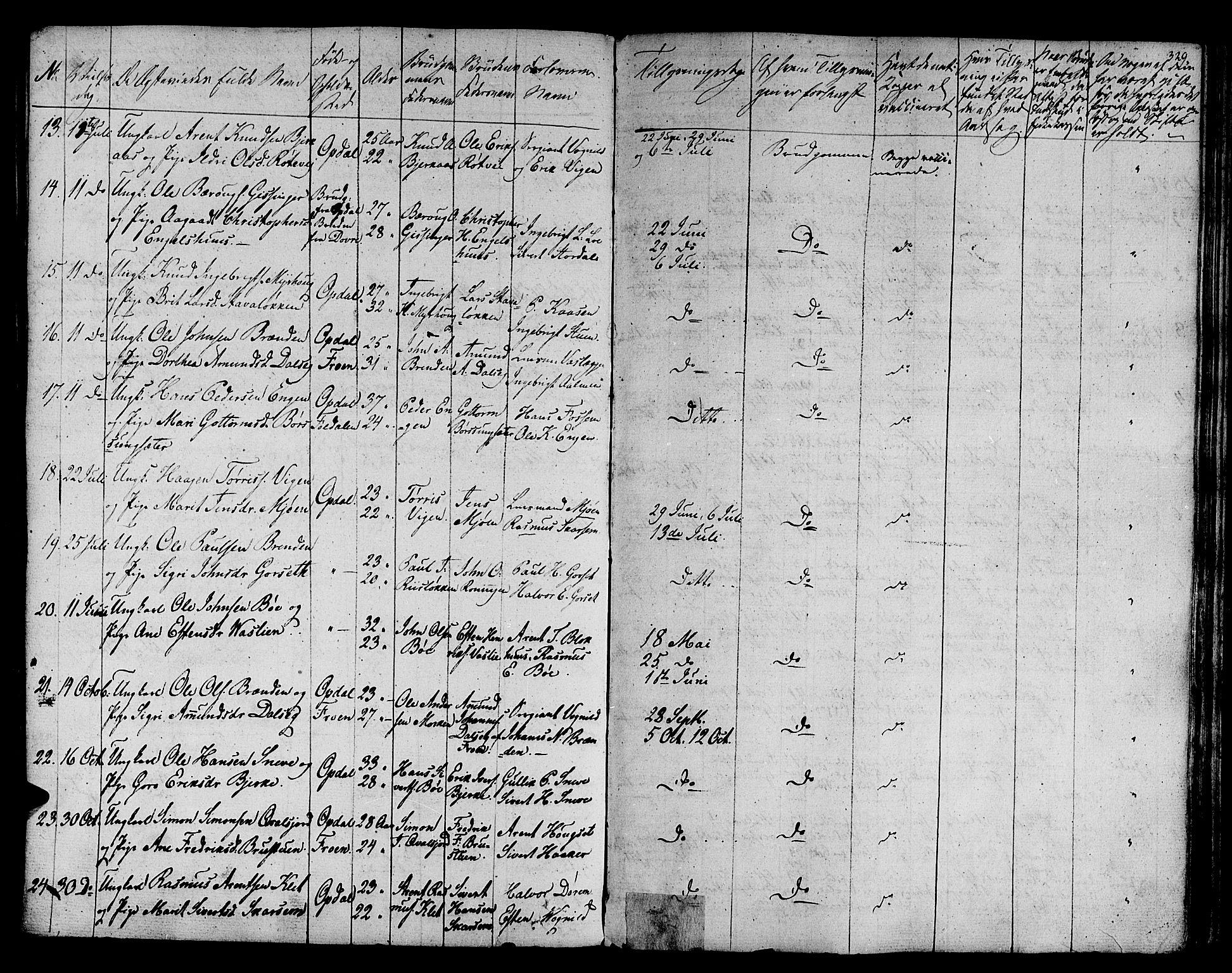 Ministerialprotokoller, klokkerbøker og fødselsregistre - Sør-Trøndelag, SAT/A-1456/678/L0897: Parish register (official) no. 678A06-07, 1821-1847, p. 329
