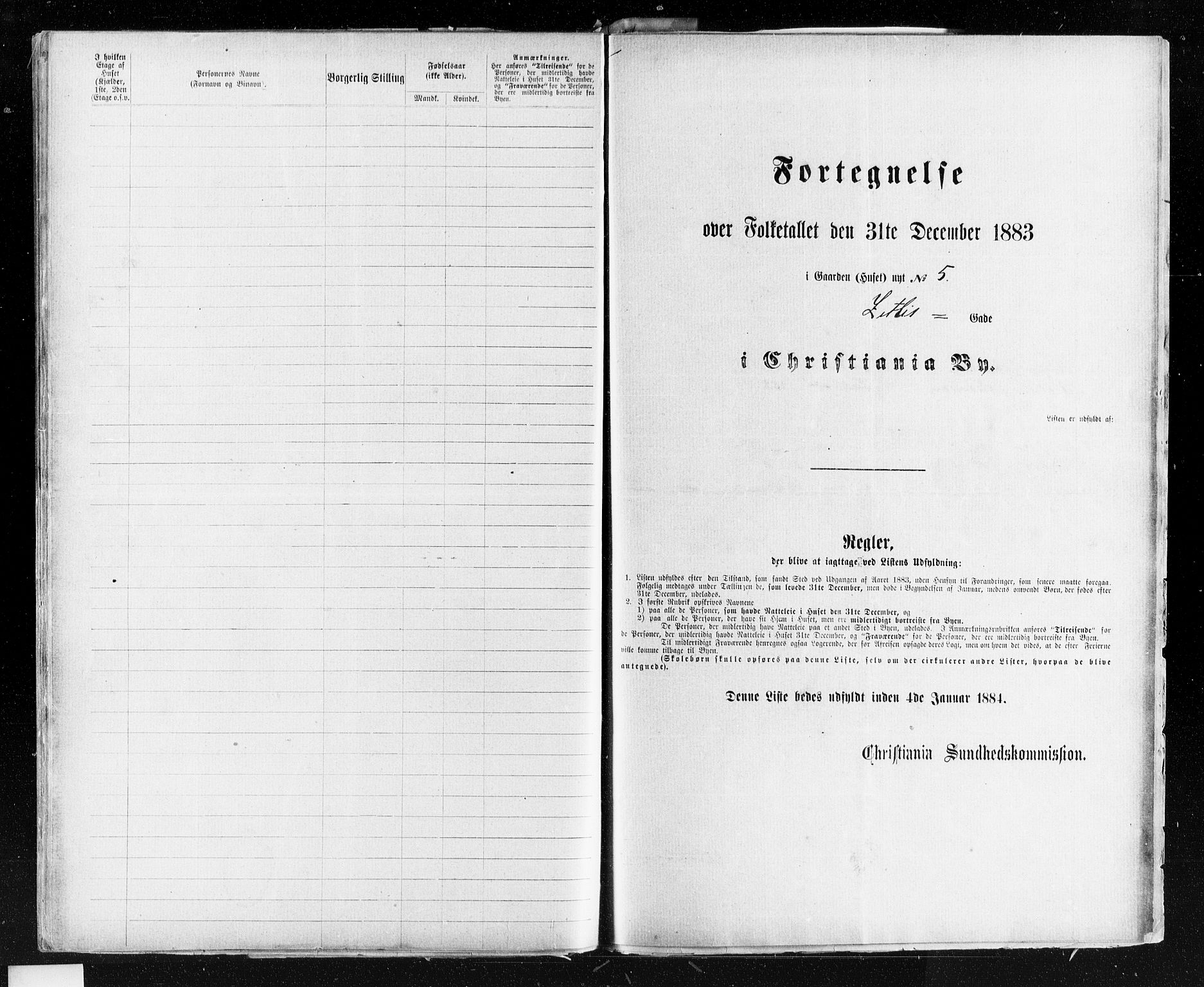 OBA, Municipal Census 1883 for Kristiania, 1883, p. 5481