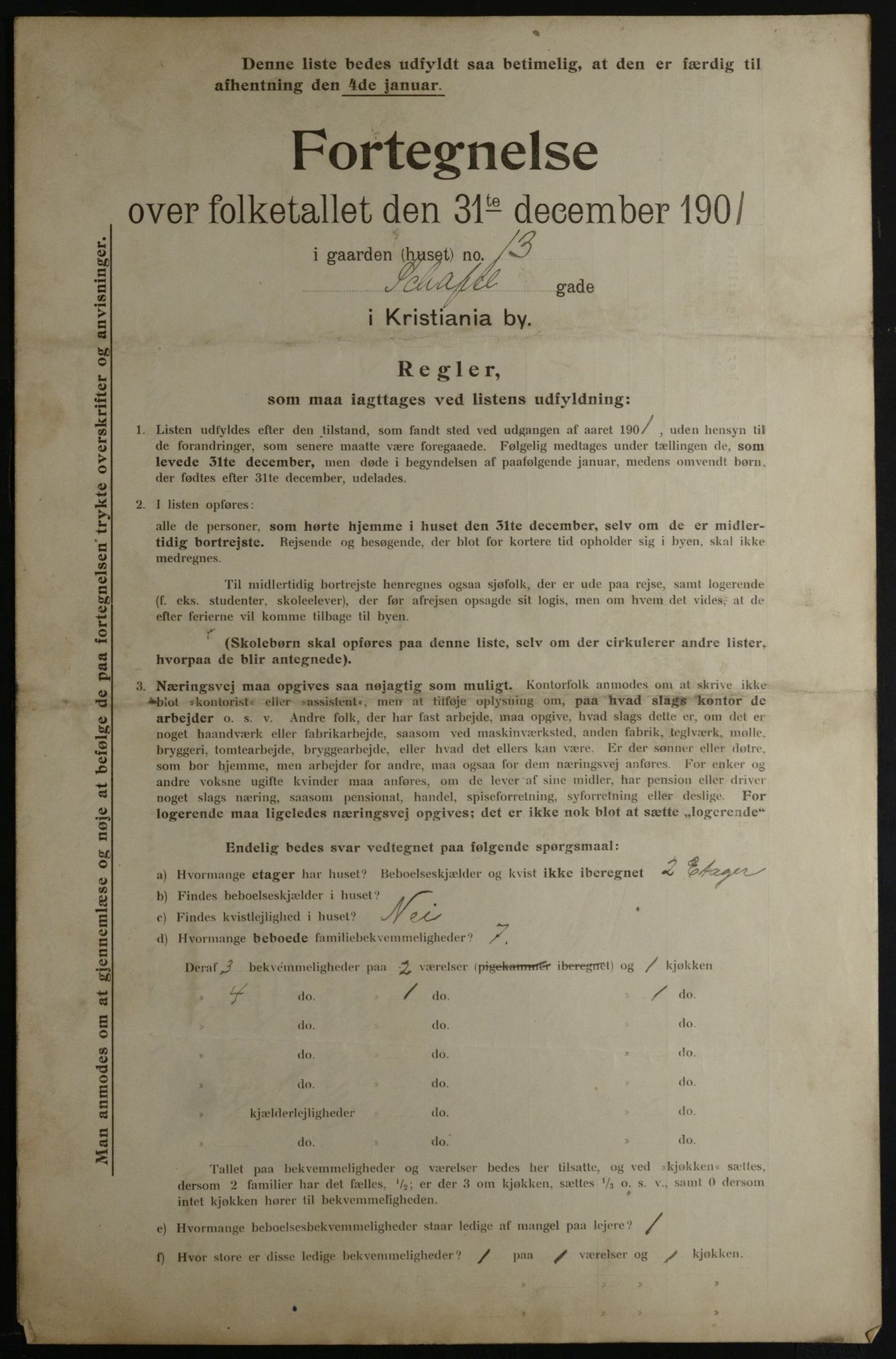 OBA, Municipal Census 1901 for Kristiania, 1901, p. 13893