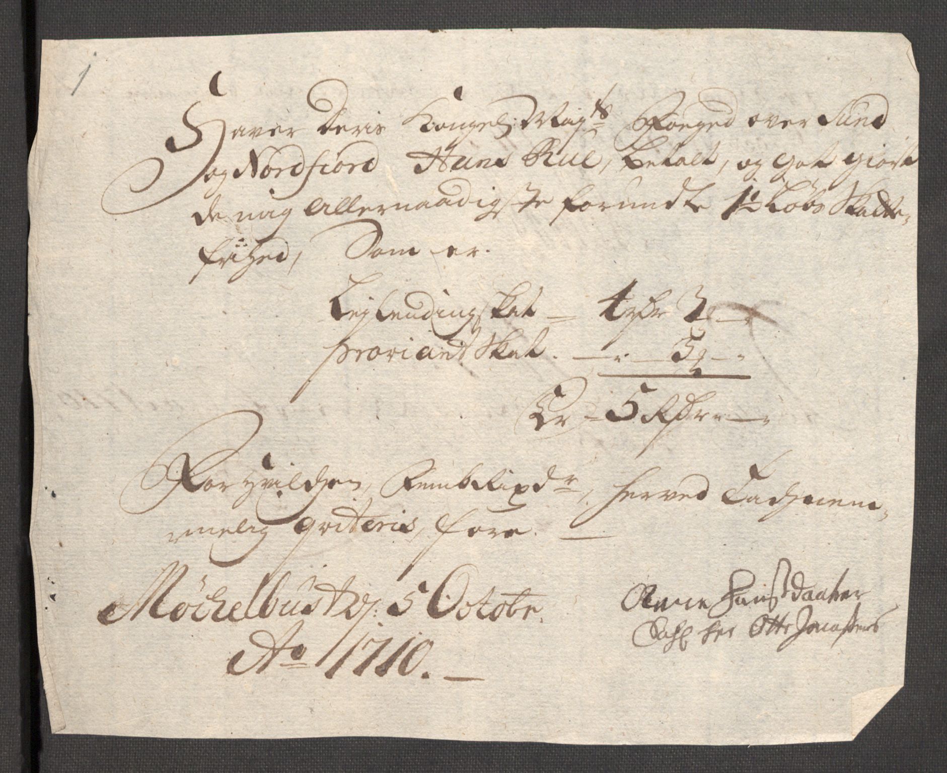 Rentekammeret inntil 1814, Reviderte regnskaper, Fogderegnskap, RA/EA-4092/R53/L3433: Fogderegnskap Sunn- og Nordfjord, 1710-1711, p. 159