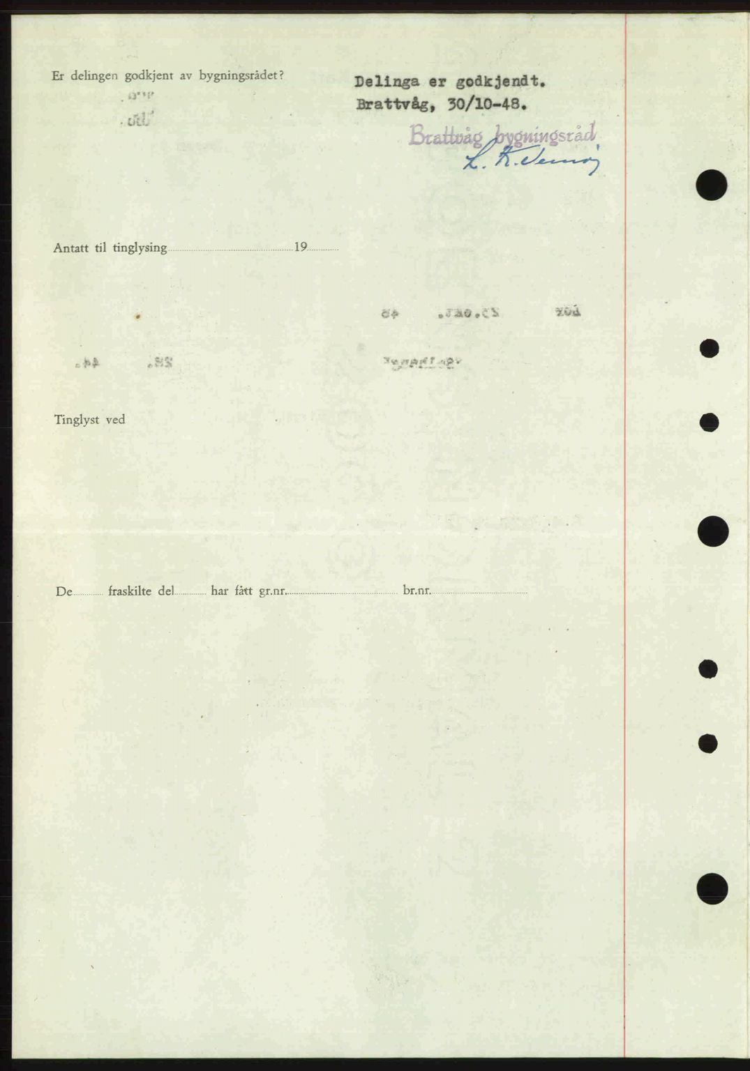 Nordre Sunnmøre sorenskriveri, AV/SAT-A-0006/1/2/2C/2Ca: Mortgage book no. A29, 1948-1949, Diary no: : 2305/1948