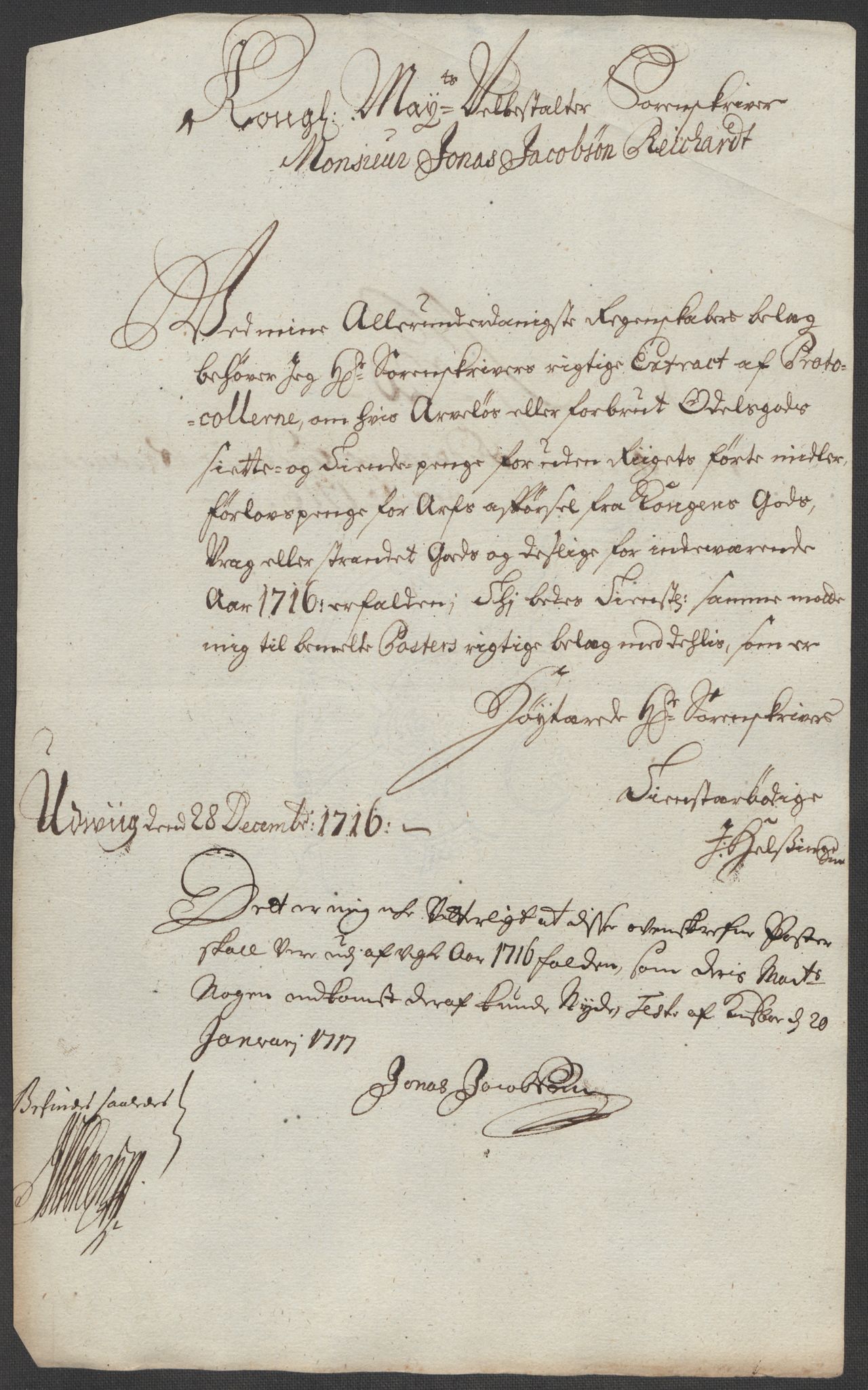 Rentekammeret inntil 1814, Reviderte regnskaper, Fogderegnskap, RA/EA-4092/R63/L4324: Fogderegnskap Inderøy, 1716, p. 224