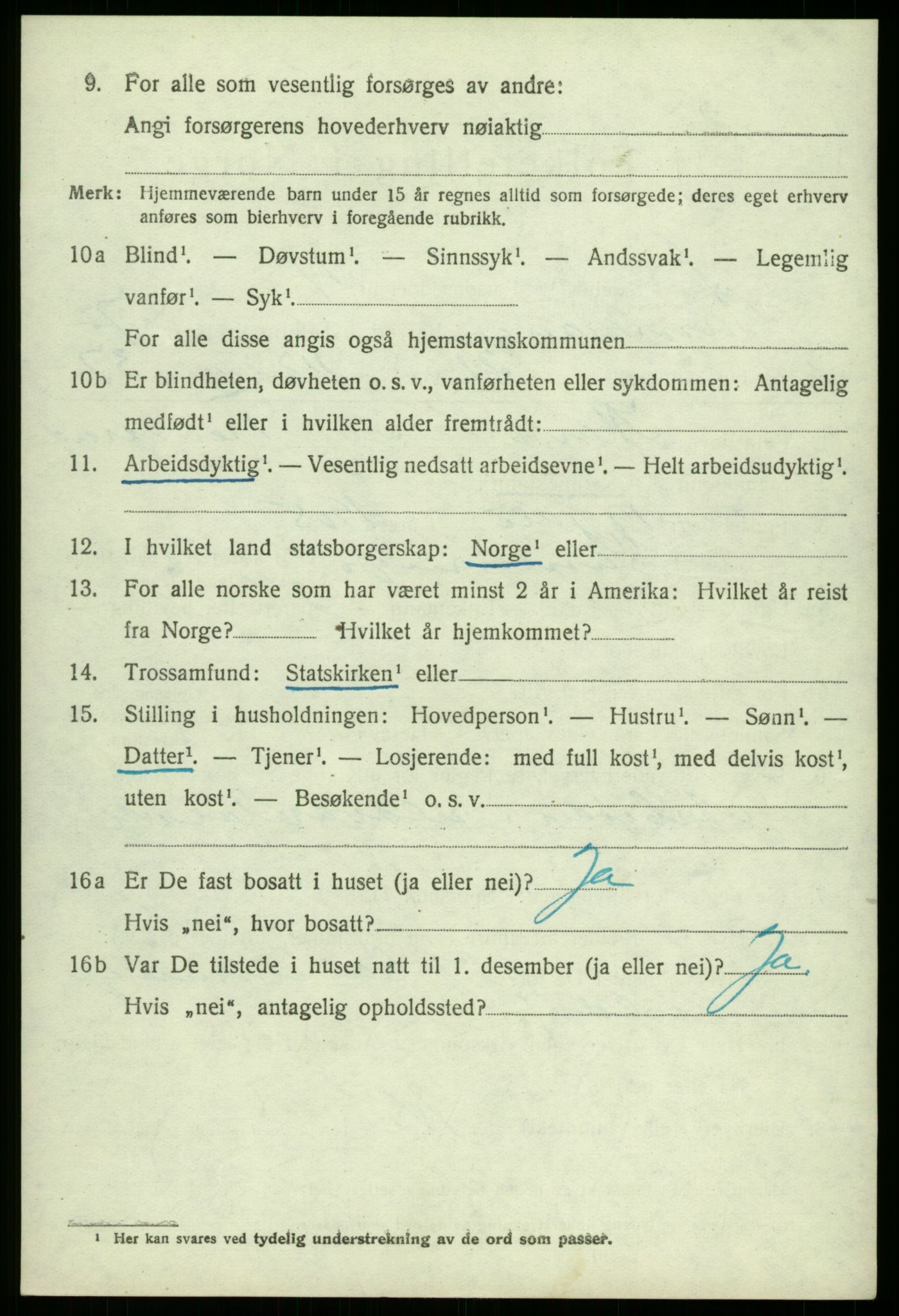 SAB, 1920 census for Samnanger, 1920, p. 3414