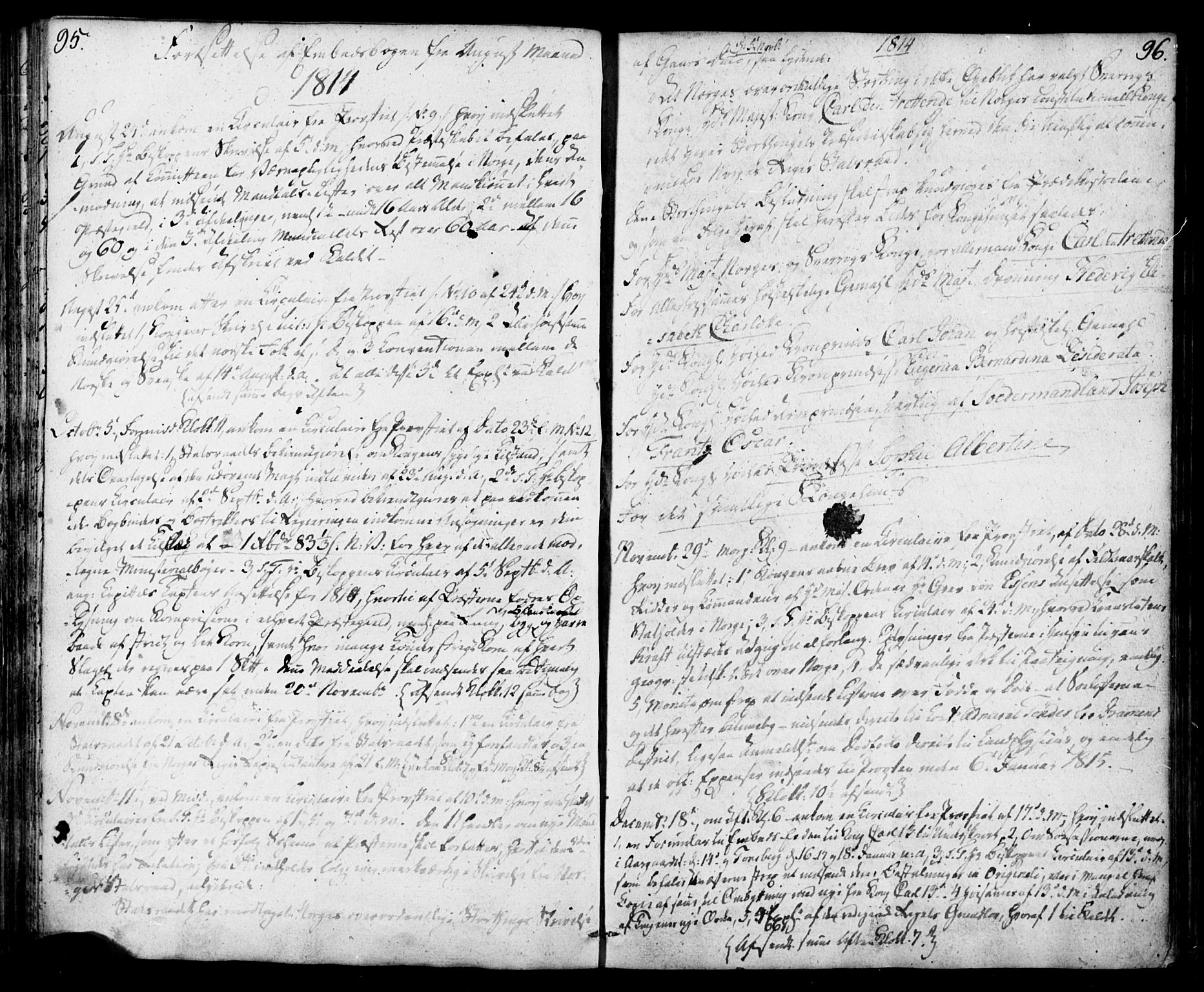 Sem kirkebøker, SAKO/A-5/F/Fa/L0003: Parish register (official) no. I 3, 1799-1814, p. 95-96