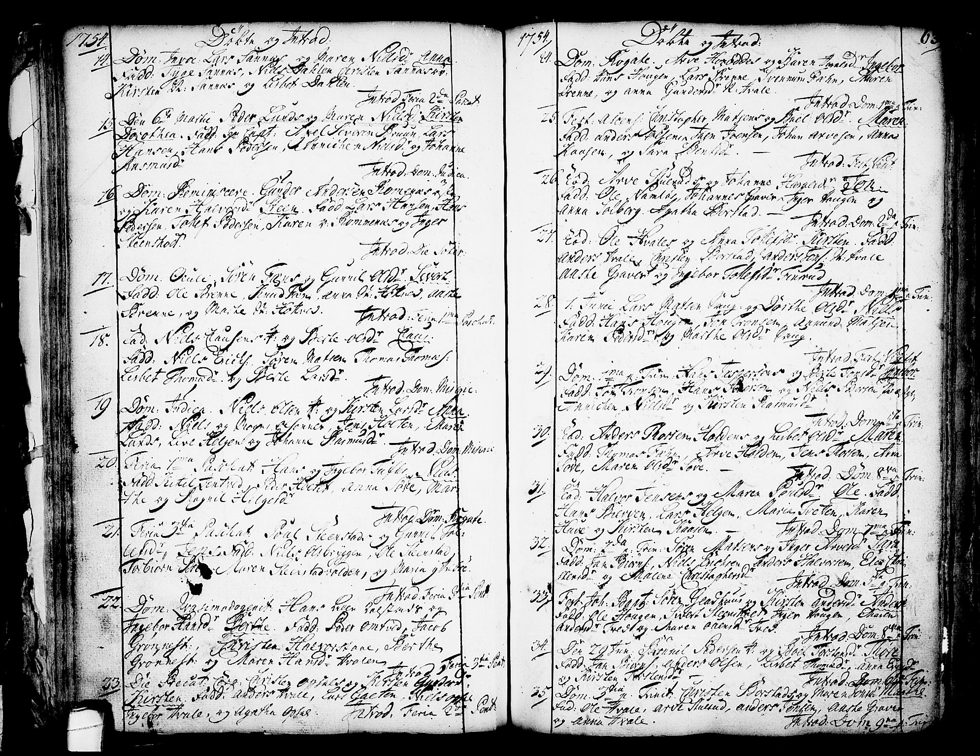 Holla kirkebøker, SAKO/A-272/F/Fa/L0001: Parish register (official) no. 1, 1717-1779, p. 63