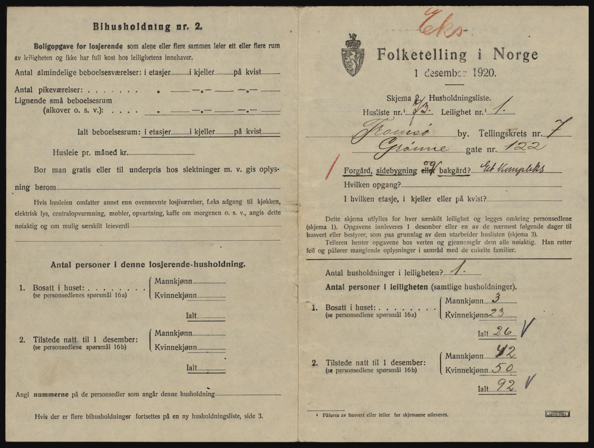 SATØ, 1920 census for Tromsø, 1920, p. 4413