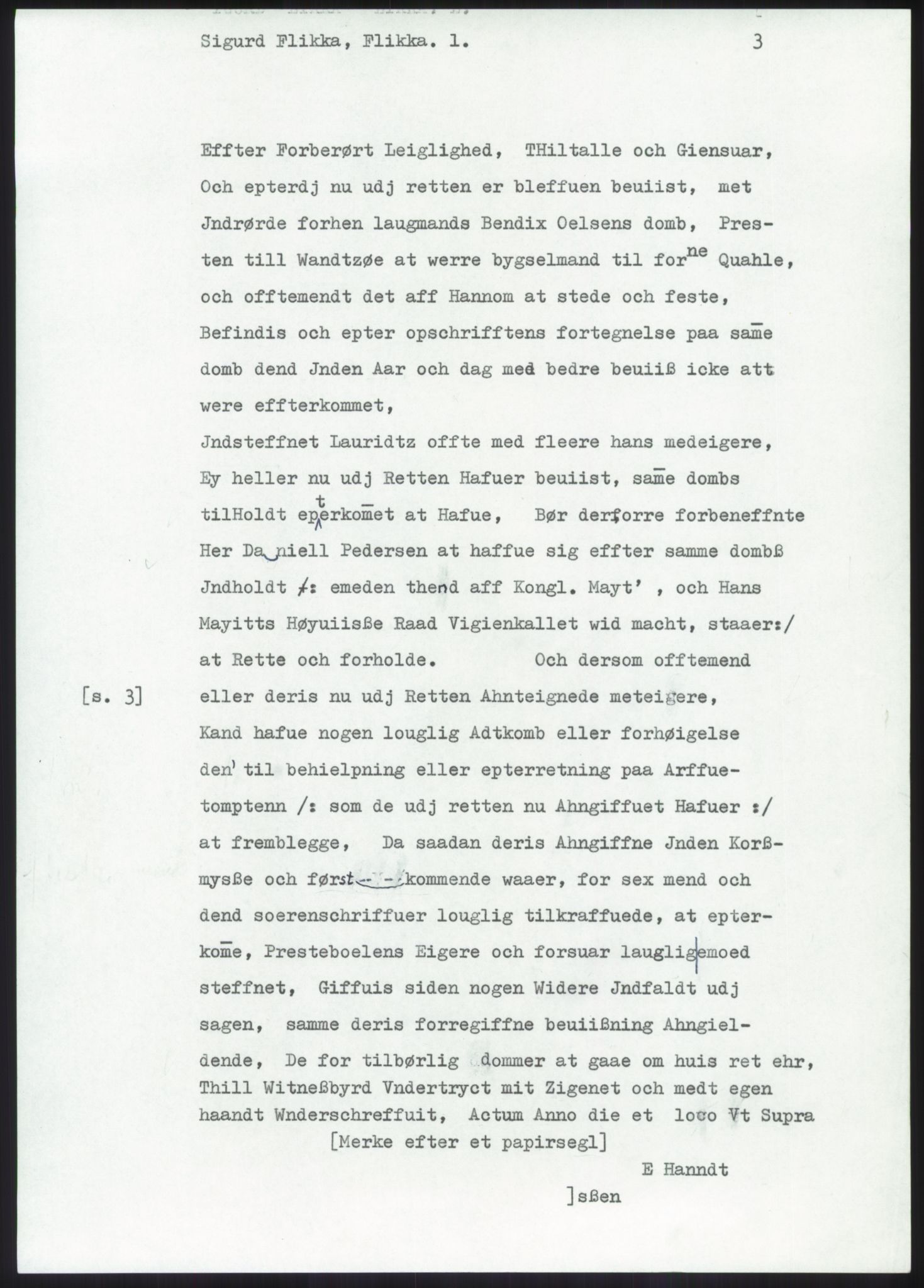 Samlinger til kildeutgivelse, Diplomavskriftsamlingen, RA/EA-4053/H/Ha, p. 1097