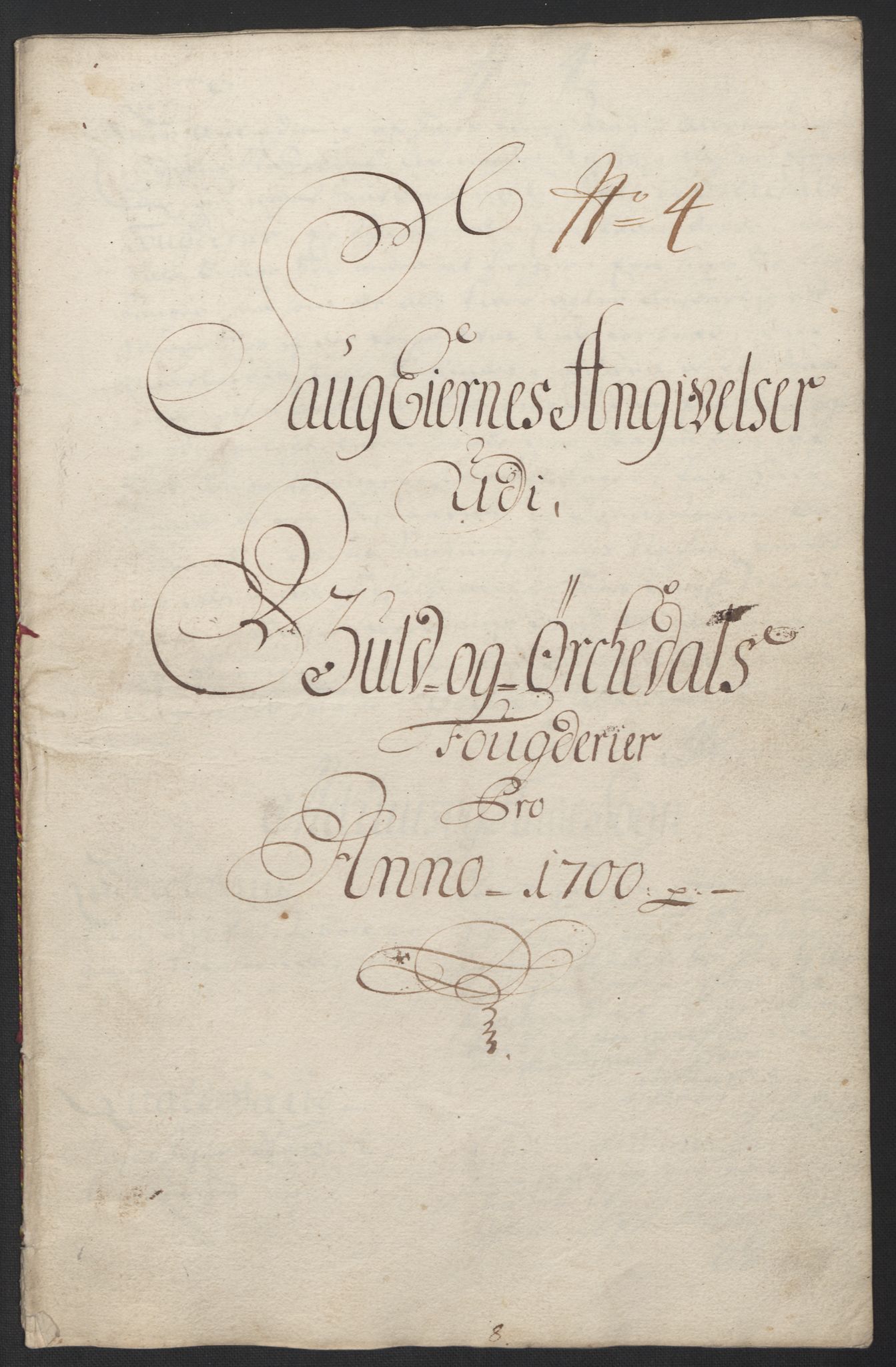 Rentekammeret inntil 1814, Reviderte regnskaper, Fogderegnskap, AV/RA-EA-4092/R60/L3950: Fogderegnskap Orkdal og Gauldal, 1700, p. 320