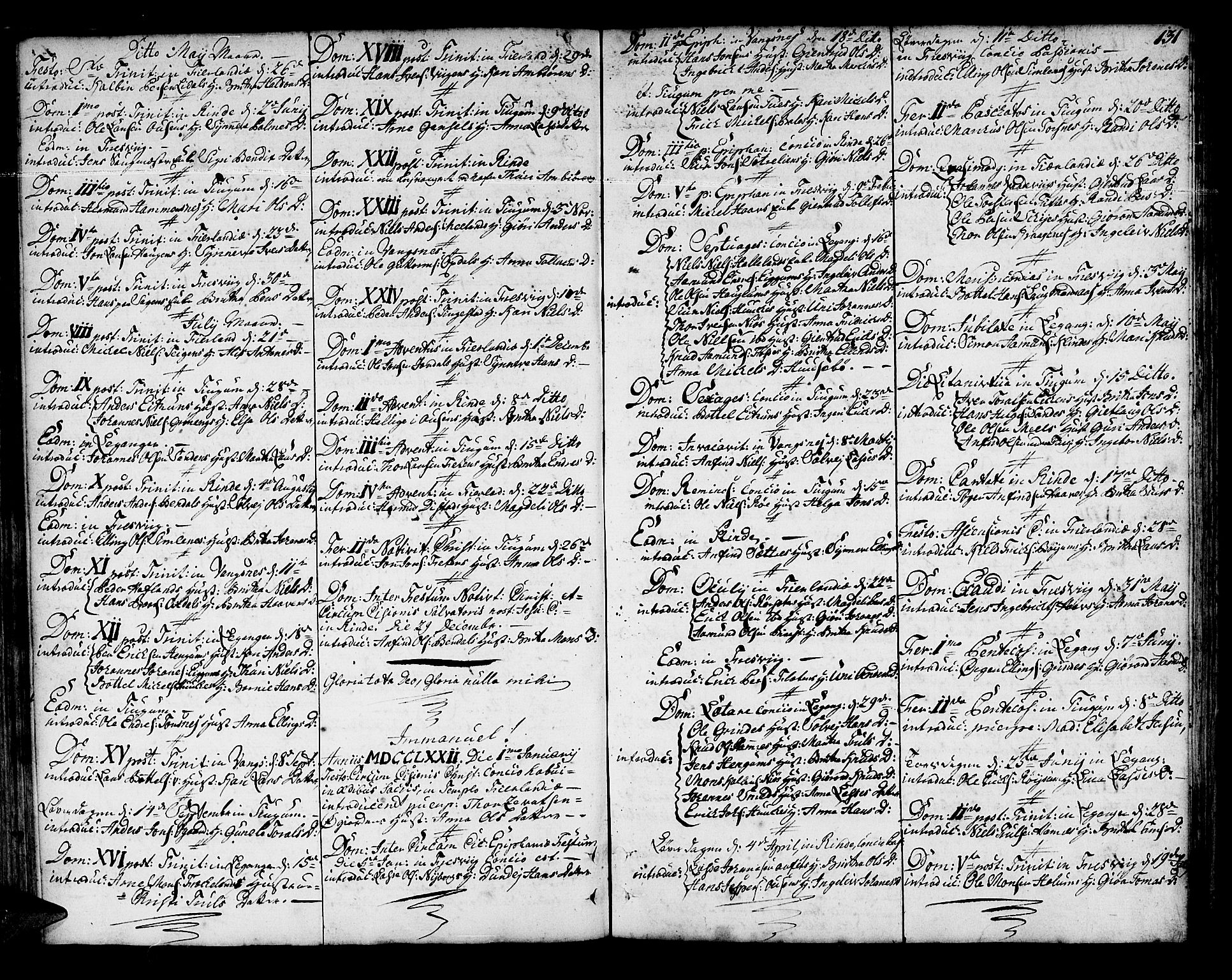 Leikanger sokneprestembete, SAB/A-81001: Parish register (official) no. A 4, 1770-1791, p. 131