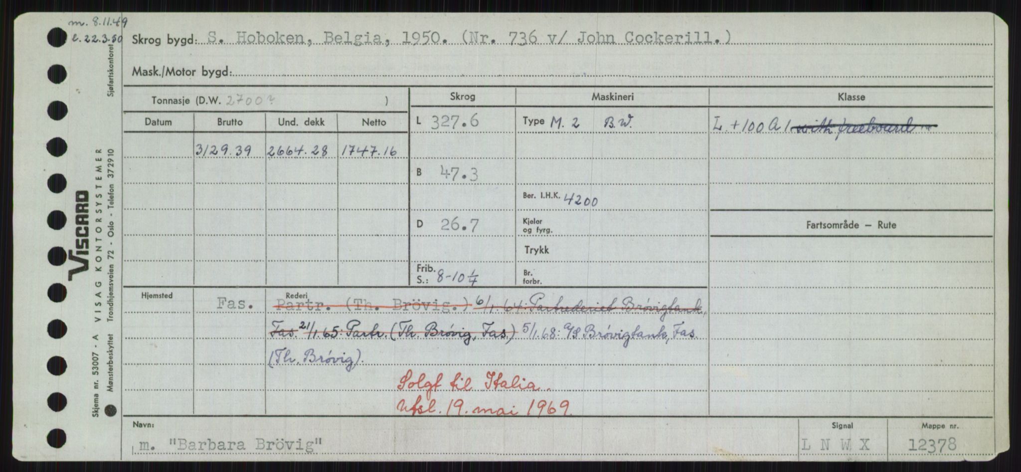 Sjøfartsdirektoratet med forløpere, Skipsmålingen, AV/RA-S-1627/H/Hd/L0003: Fartøy, B-Bev, p. 241