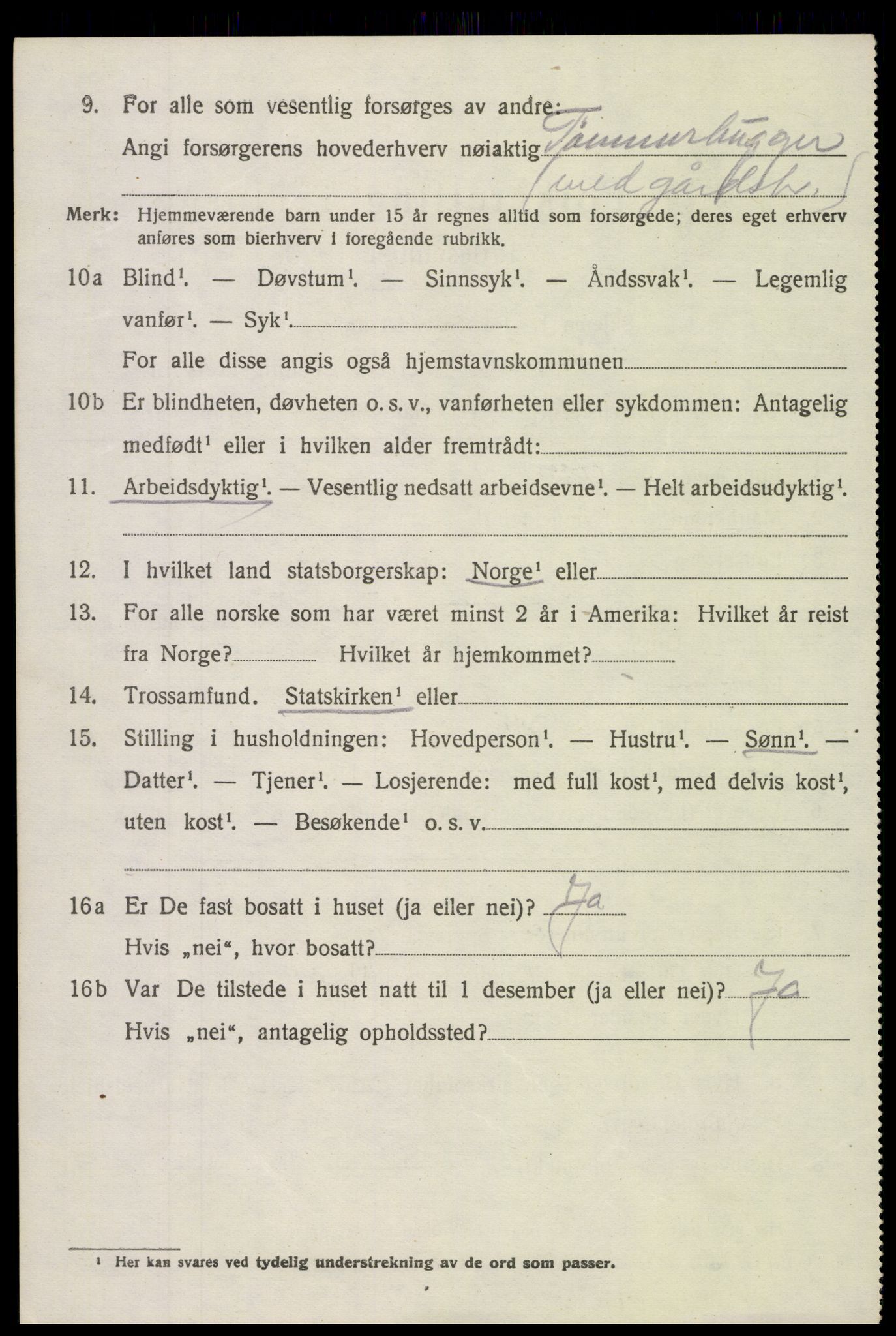 SAH, 1920 census for Torpa, 1920, p. 2236