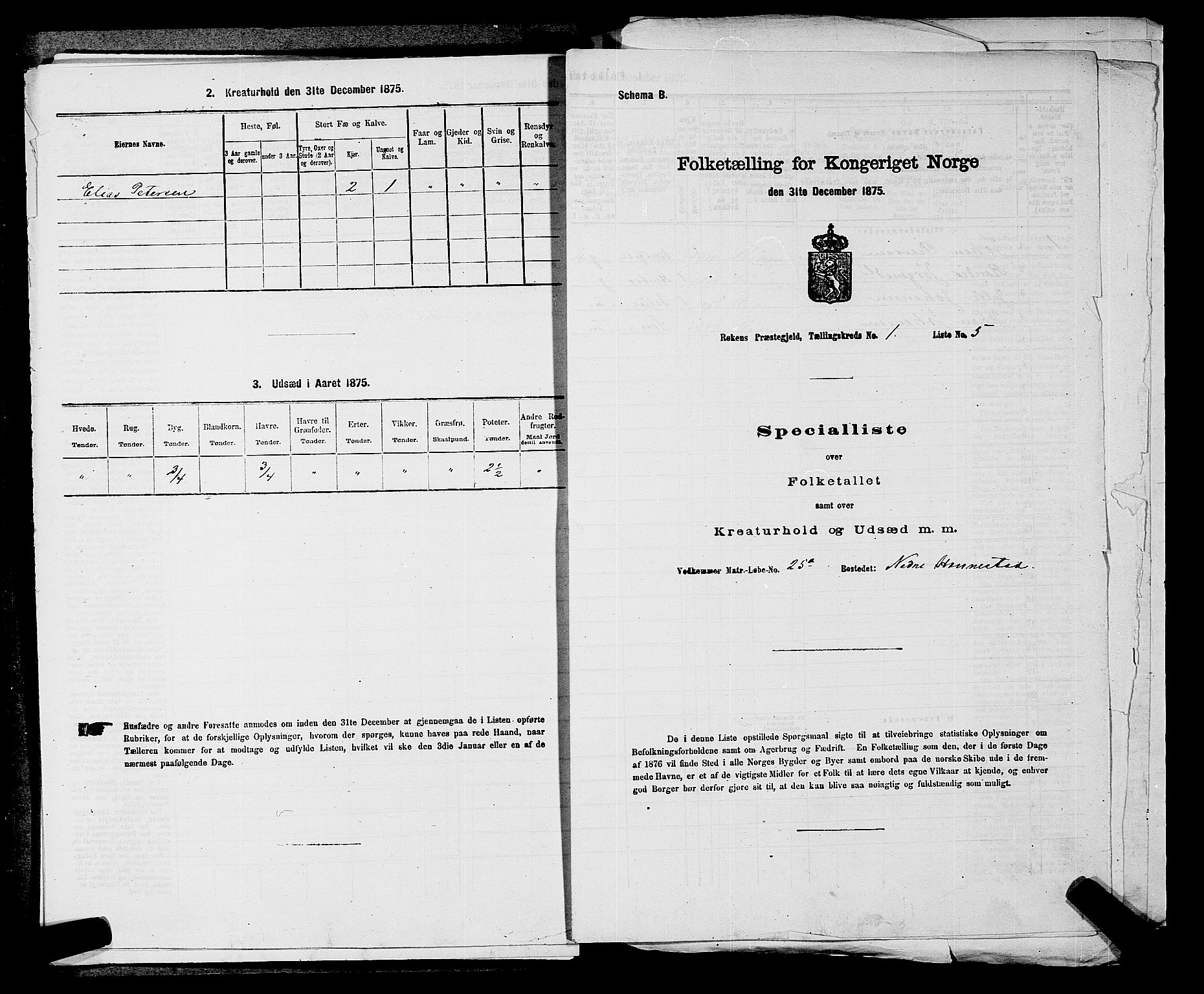 SAKO, 1875 census for 0627P Røyken, 1875, p. 174