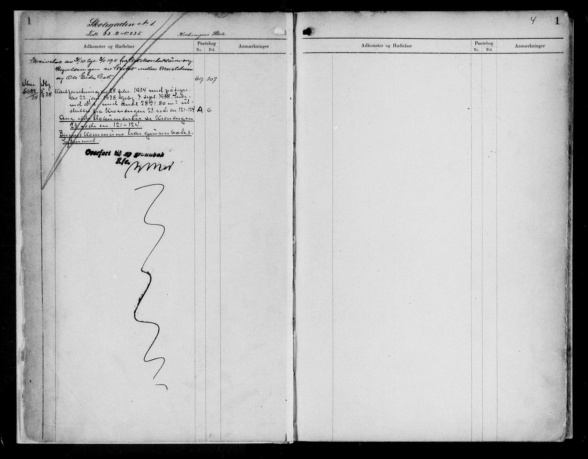 Byfogd og Byskriver i Bergen, SAB/A-3401/03/03AdD/L0048: Mortgage register no. A.d.D.48, 1894-1936, p. 1
