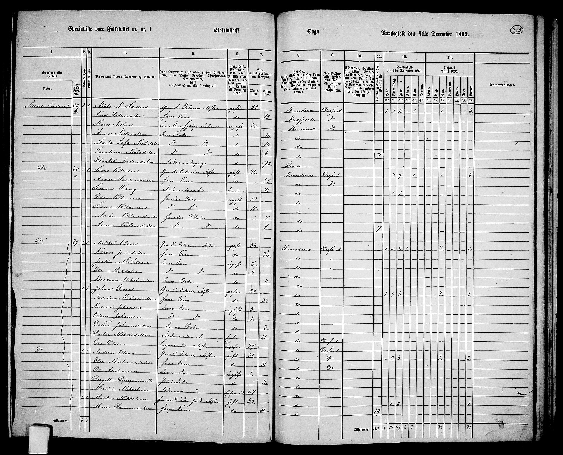 RA, 1865 census for Trondenes, 1865, p. 155