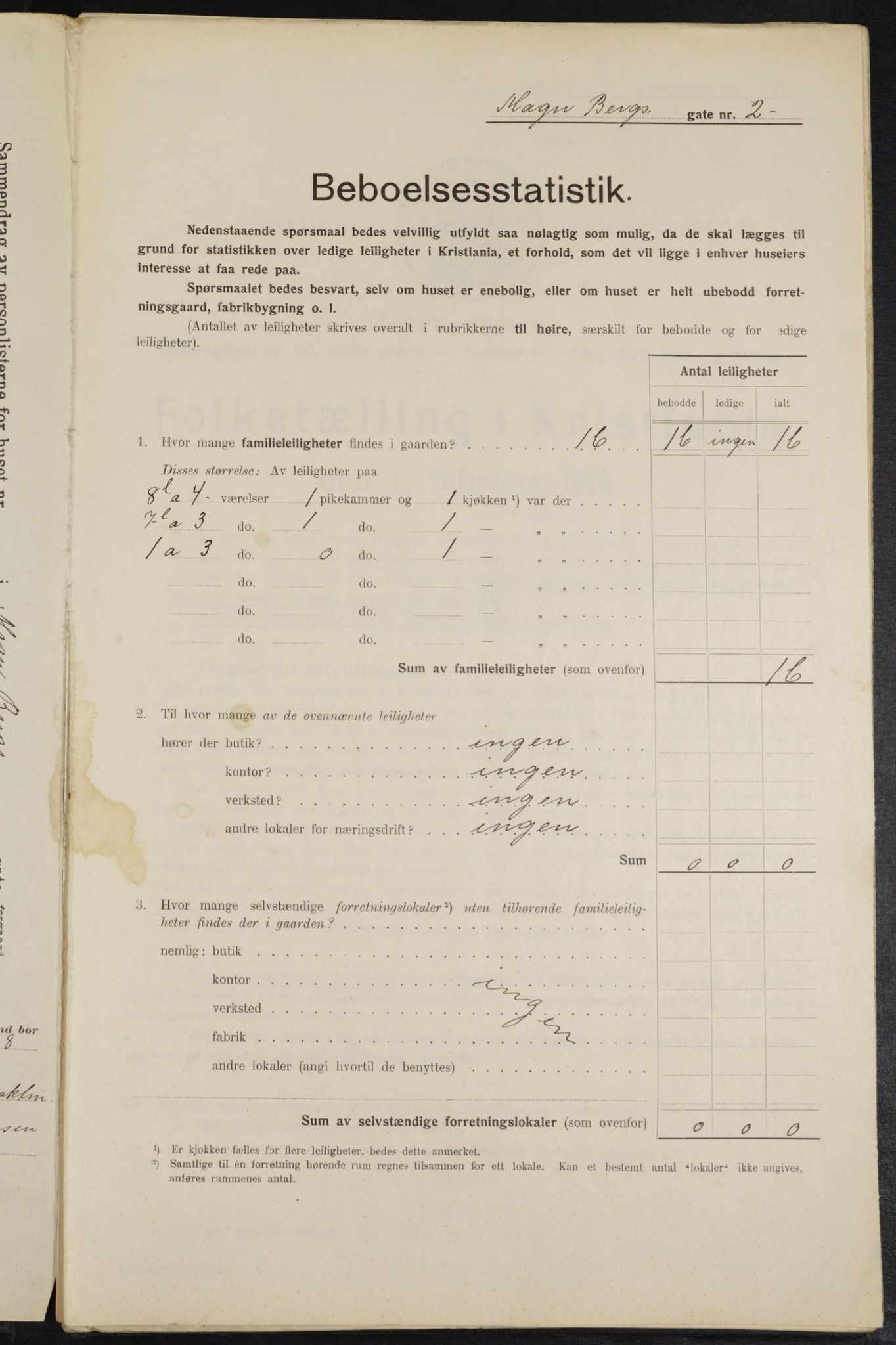 OBA, Municipal Census 1914 for Kristiania, 1914, p. 58987