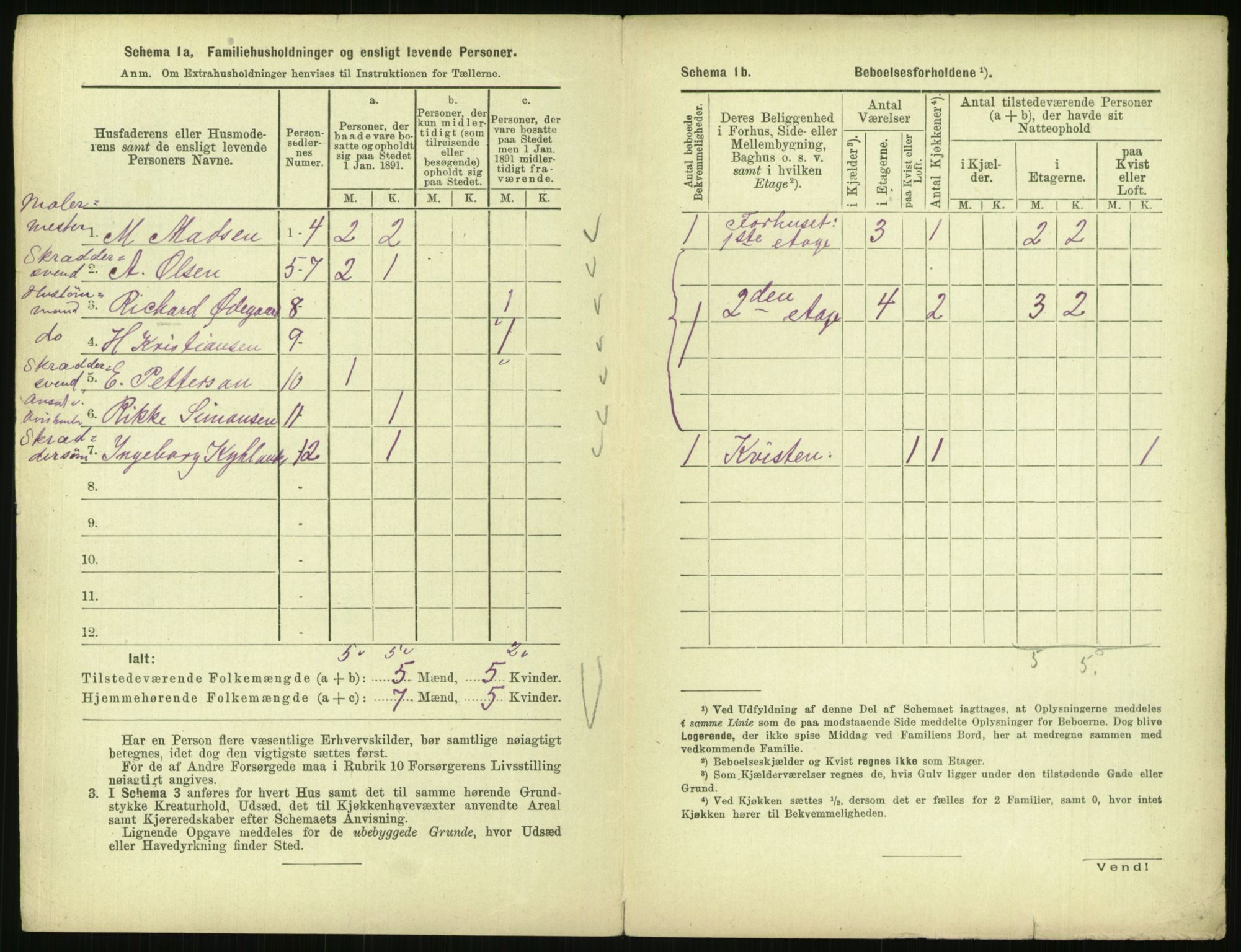 RA, 1891 census for 0301 Kristiania, 1891, p. 15560