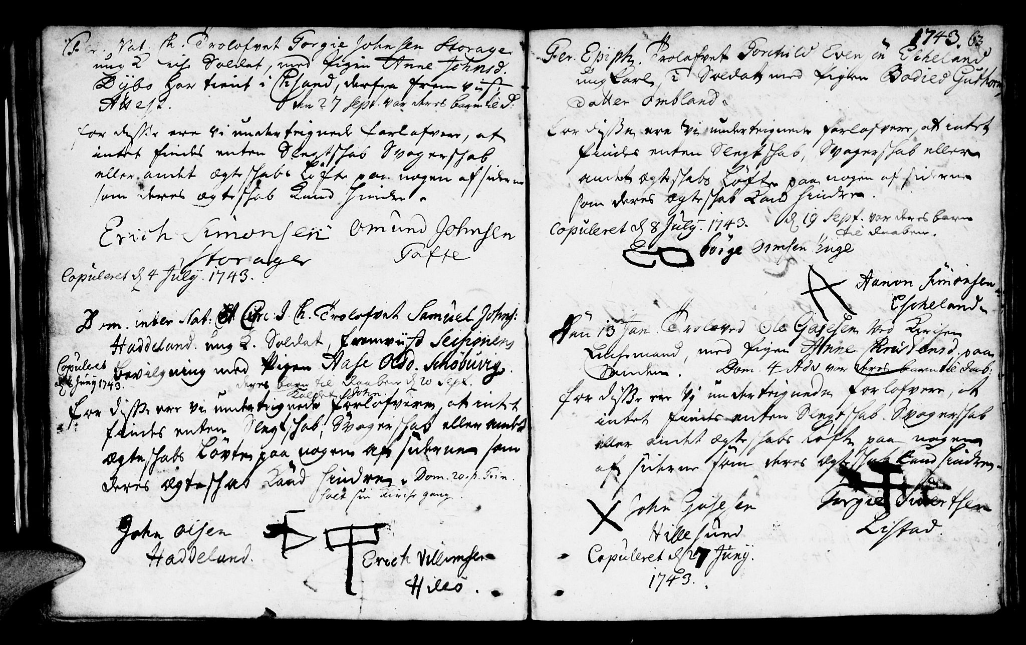 Mandal sokneprestkontor, SAK/1111-0030/F/Fa/Faa/L0002: Parish register (official) no. A 2, 1720-1754, p. 63